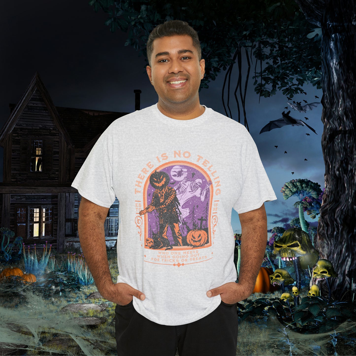 There Is No Telling Who One Meets When Going For Tricks Or Treats Pumpkinhead Spooky Halloween Shirt