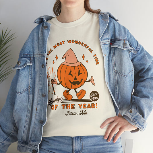 It's The Most Wonderful Time of The Year Spooky Since 1693 Salem, MA Retro Halloween Jack o Lantern Shirt