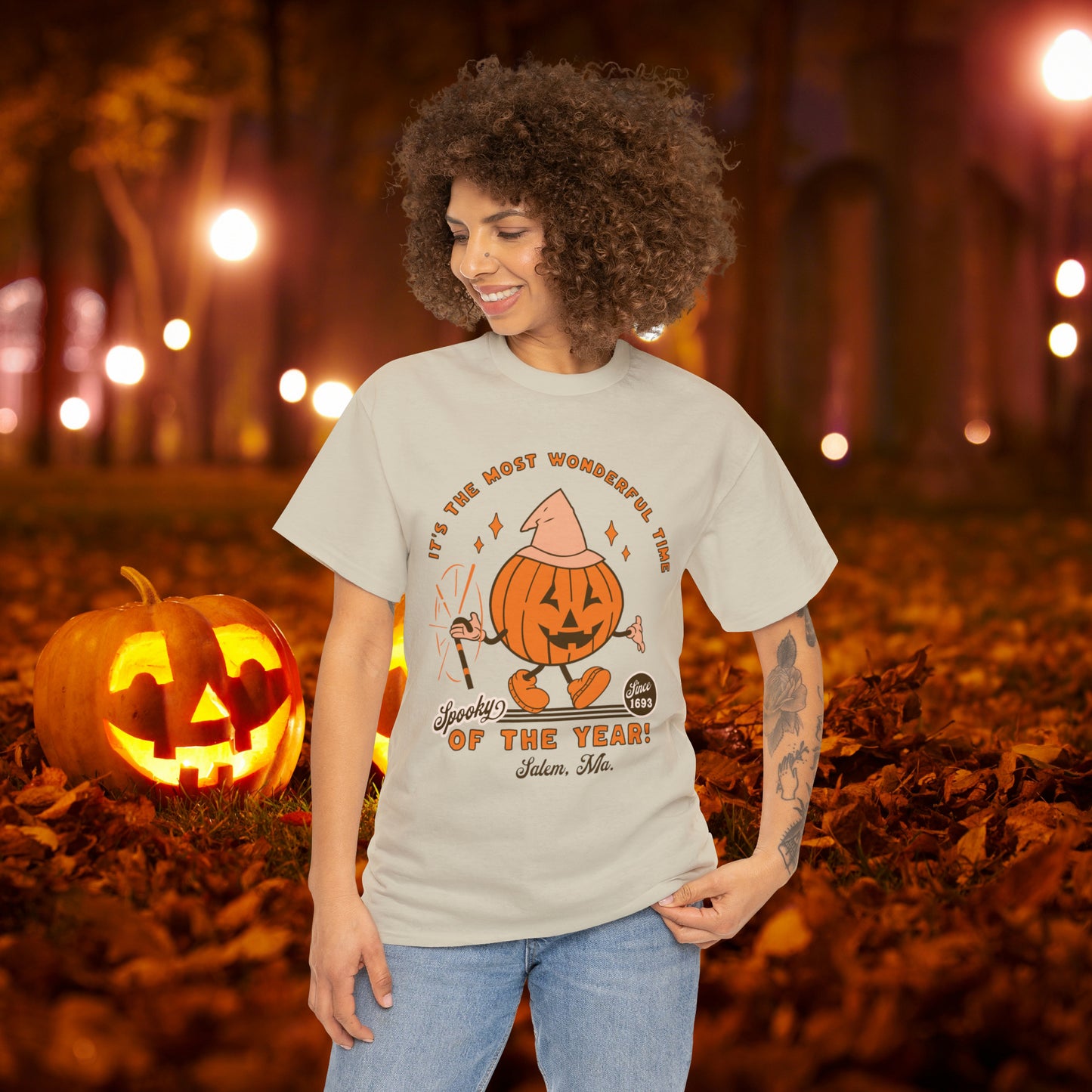 It's The Most Wonderful Time of The Year Spooky Since 1693 Salem, MA Retro Halloween Jack o Lantern Shirt