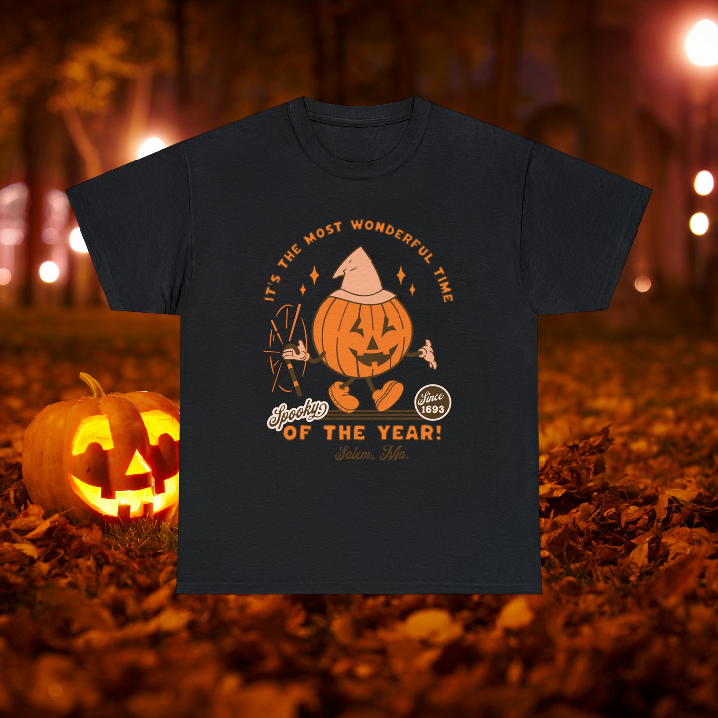 It's The Most Wonderful Time of The Year Spooky Since 1693 Salem, MA Retro Halloween Jack o Lantern Shirt