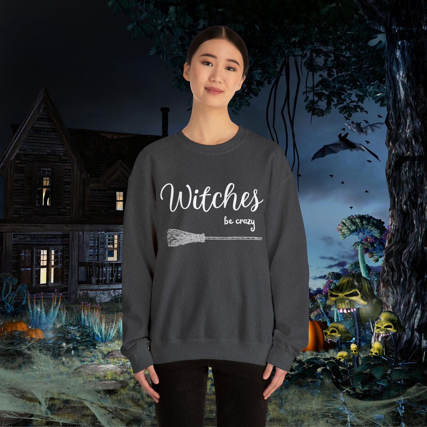 Witches Be Crazy Funny Halloween Sweatshirt