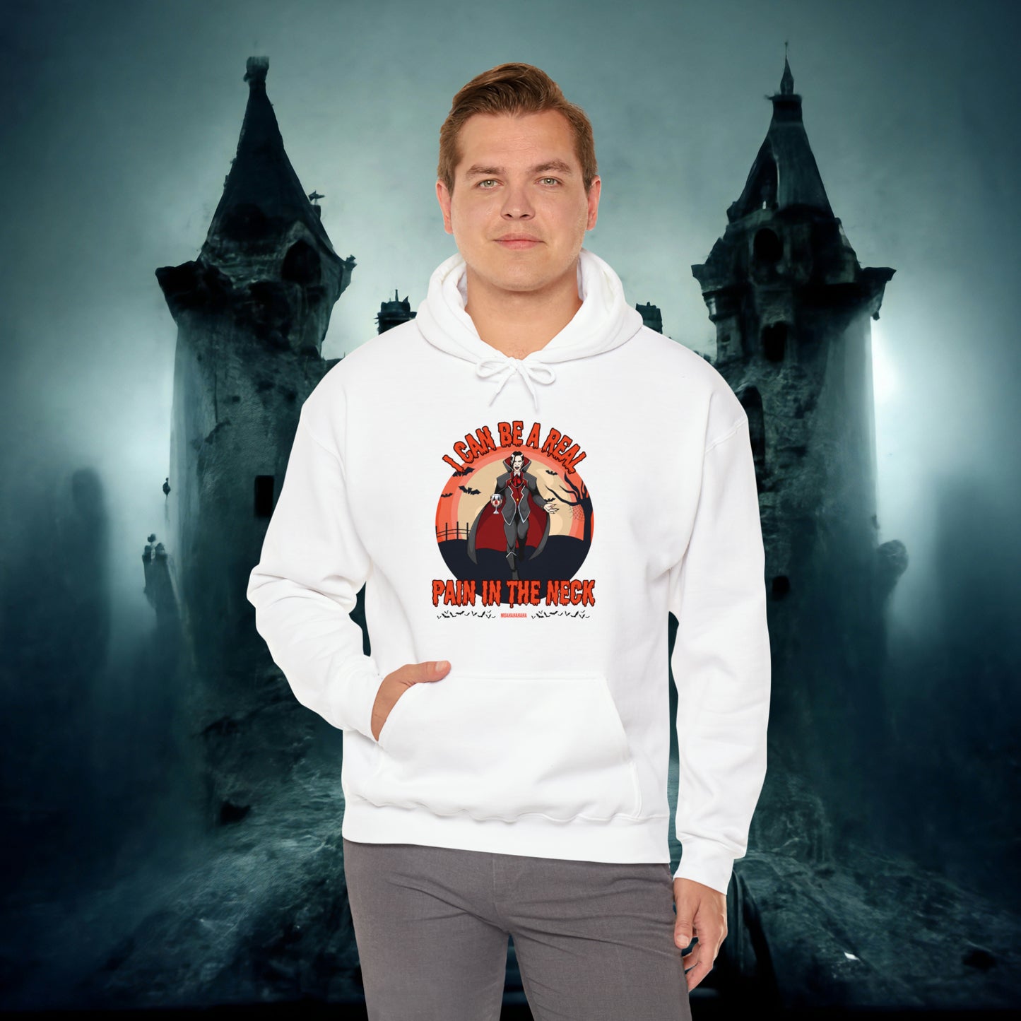 I Can Be A Real Pain In The Neck Muahahaha Vampire Dracula Funny Halloween Hoodie