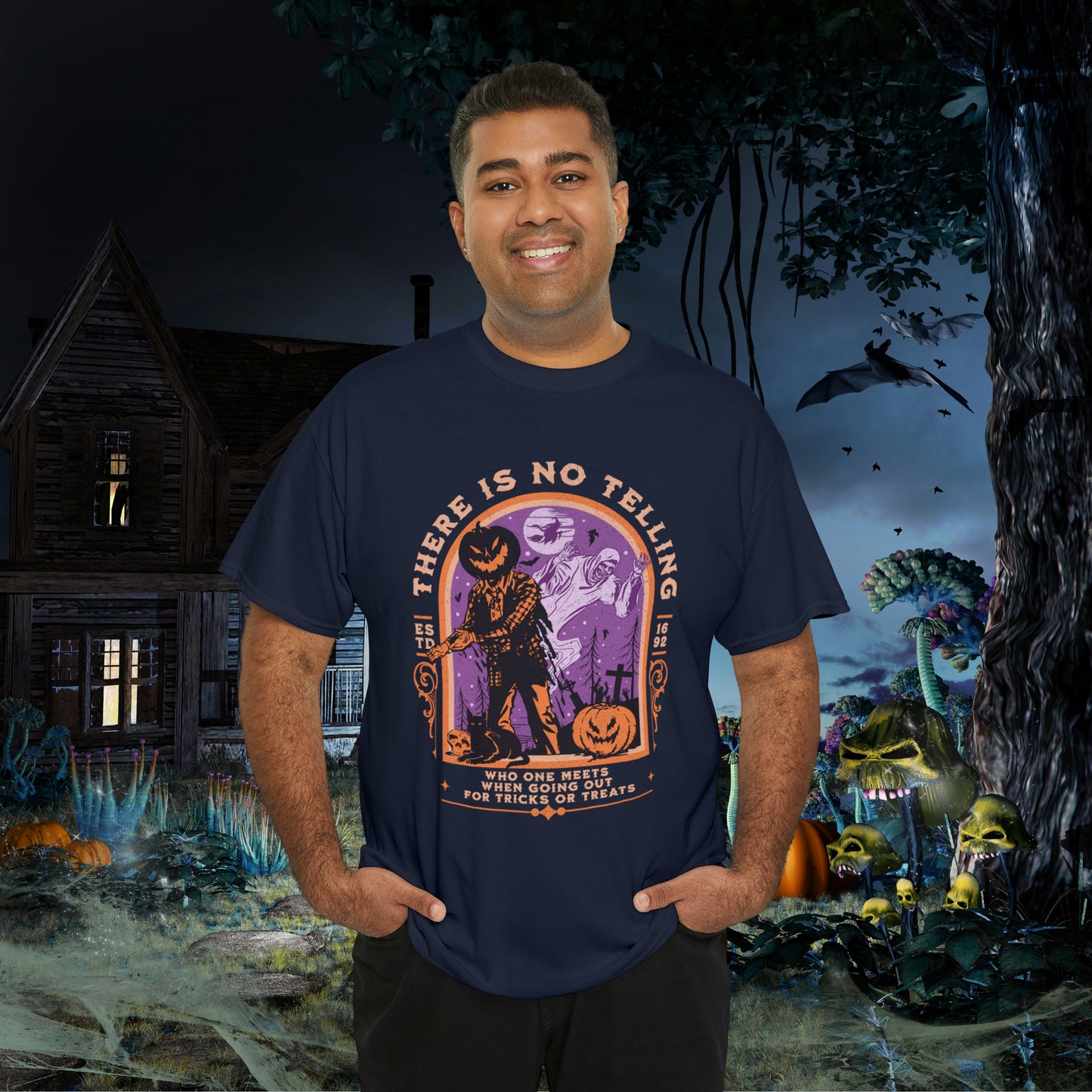 There Is No Telling Who One Meets When Going For Tricks Or Treats Pumpkinhead Spooky Halloween Shirt