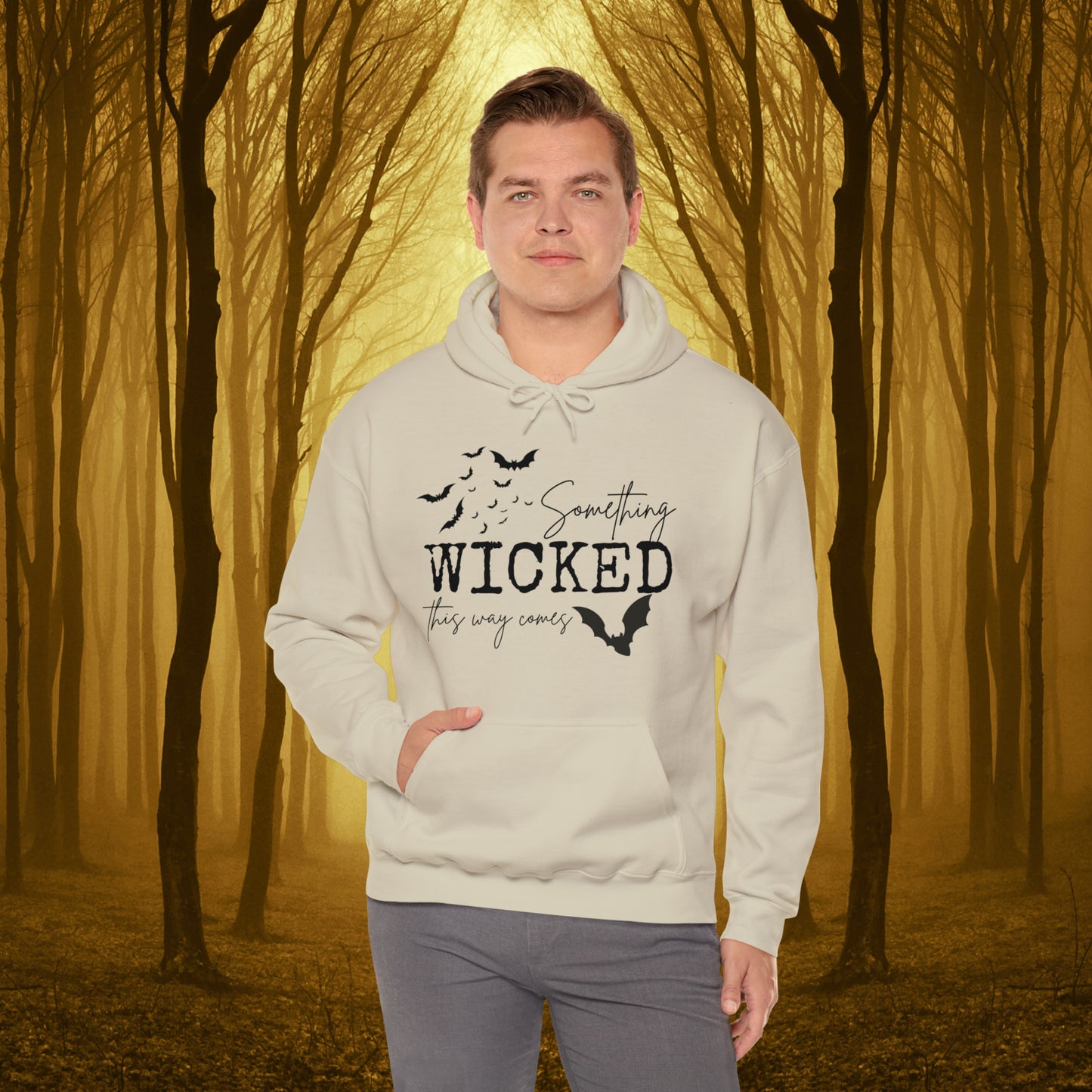 Something Wicked This Way Comes Spooky Hooded Sweatshirt