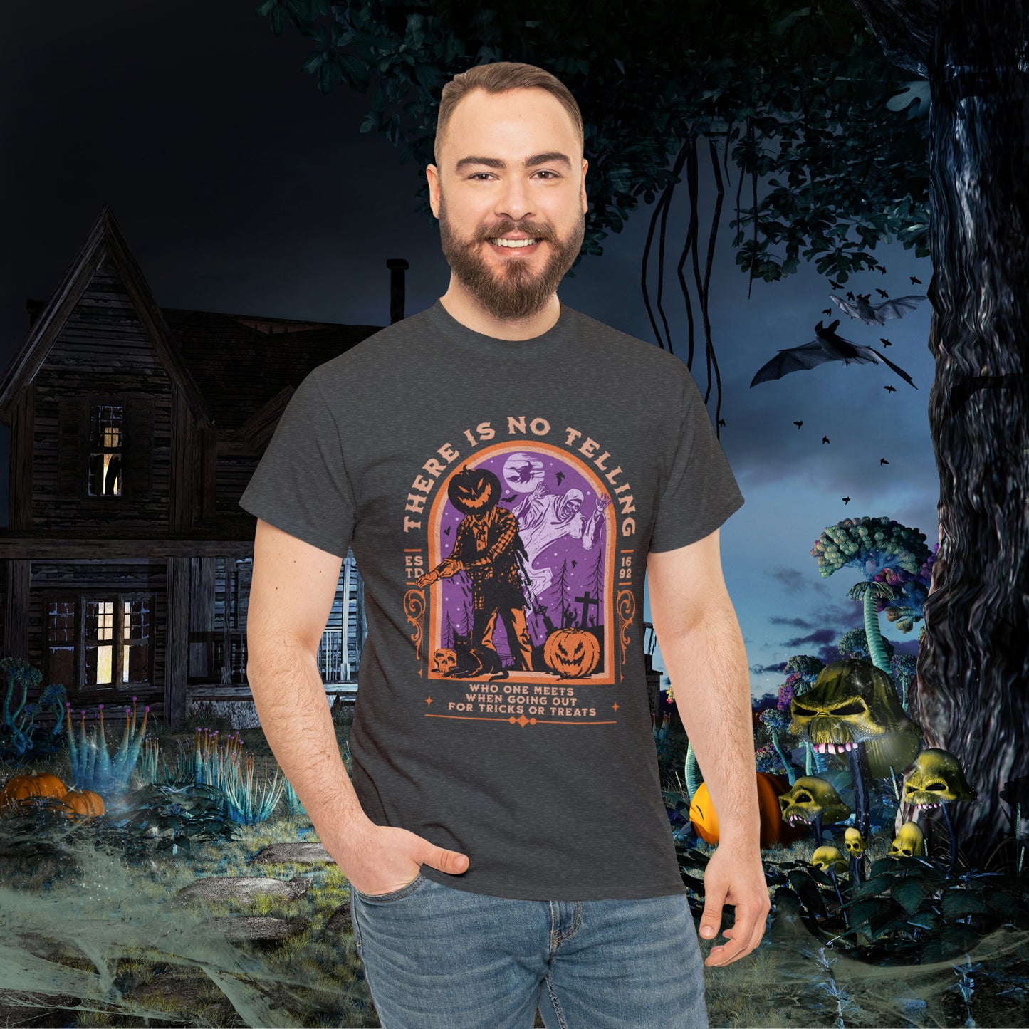 There Is No Telling Who One Meets When Going For Tricks Or Treats Pumpkinhead Spooky Halloween Shirt