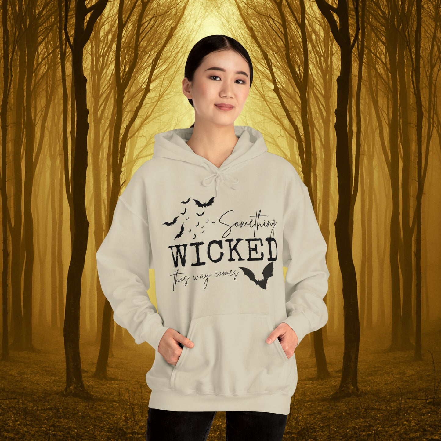 Something Wicked This Way Comes Spooky Hooded Sweatshirt