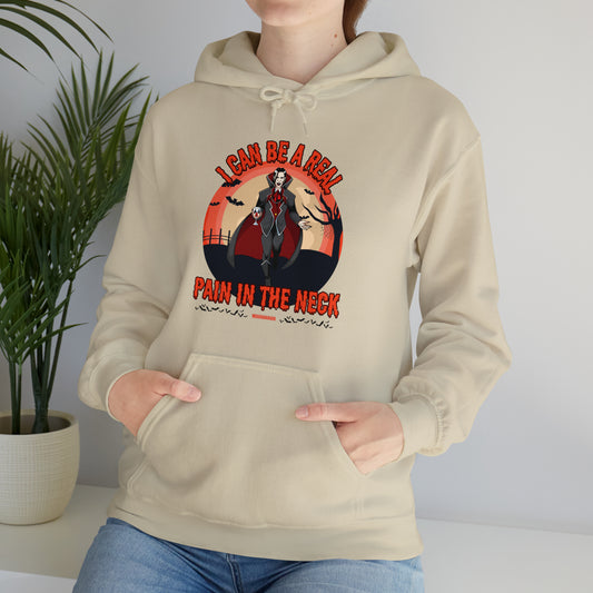 I Can Be A Real Pain In The Neck Muahahaha Vampire Dracula Funny Halloween Hoodie