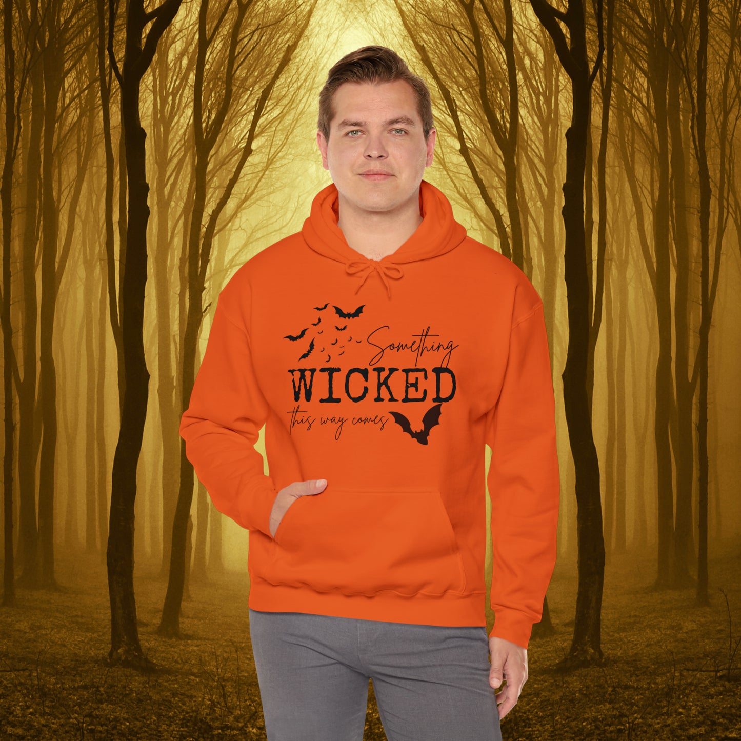 Something Wicked This Way Comes Spooky Hooded Sweatshirt