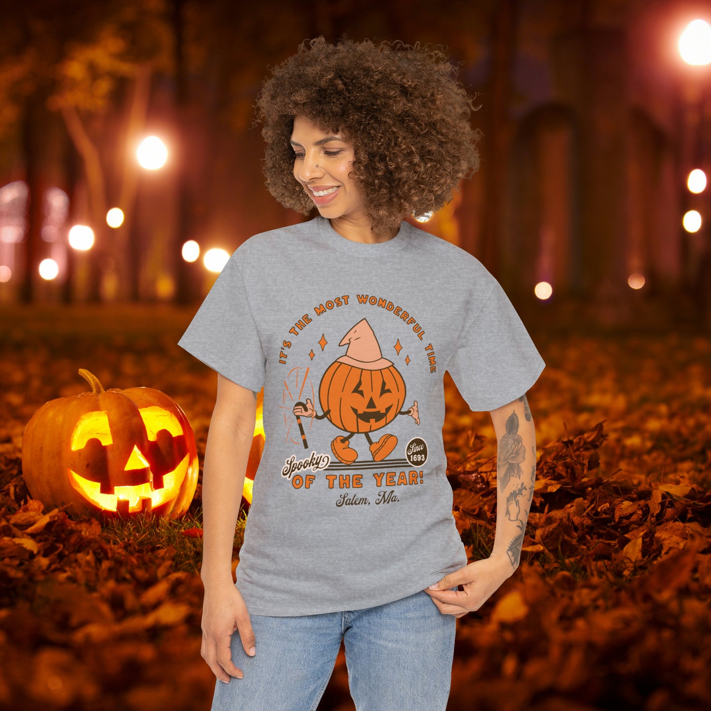 It's The Most Wonderful Time of The Year Spooky Since 1693 Salem, MA Retro Halloween Jack o Lantern Shirt