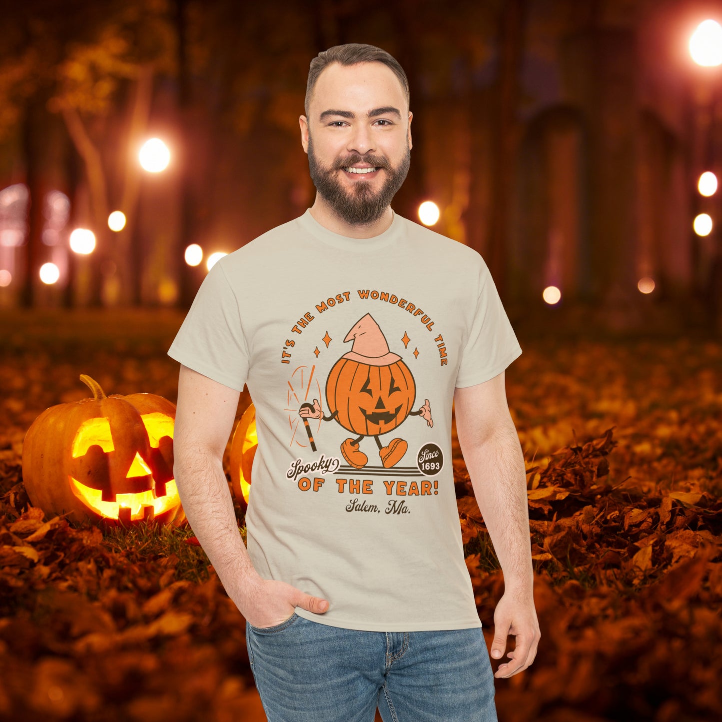 It's The Most Wonderful Time of The Year Spooky Since 1693 Salem, MA Retro Halloween Jack o Lantern Shirt