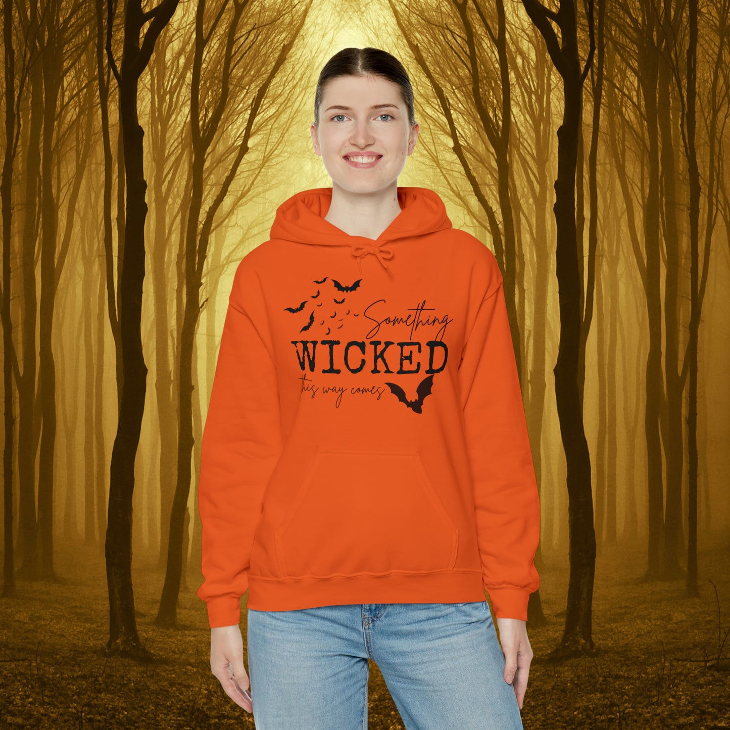 Something Wicked This Way Comes Spooky Hooded Sweatshirt