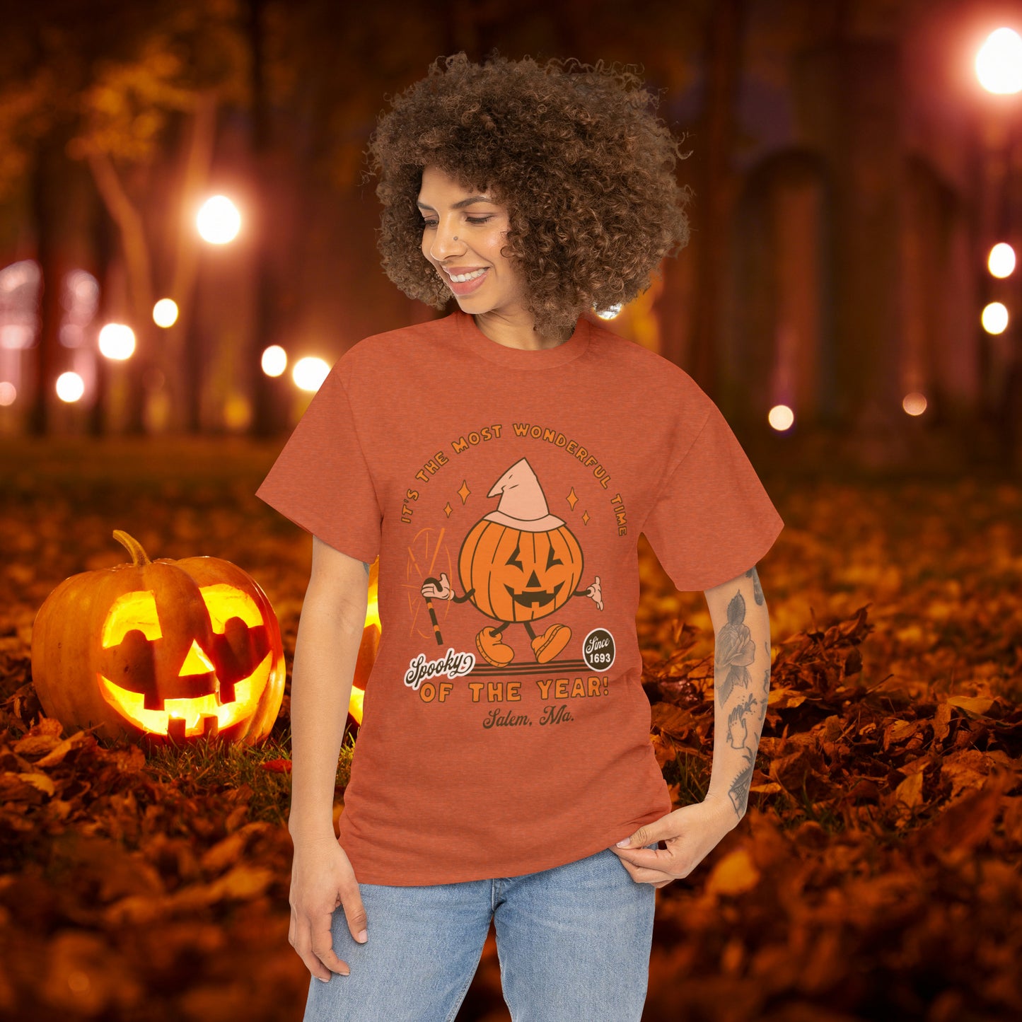 It's The Most Wonderful Time of The Year Spooky Since 1693 Salem, MA Retro Halloween Jack o Lantern Shirt