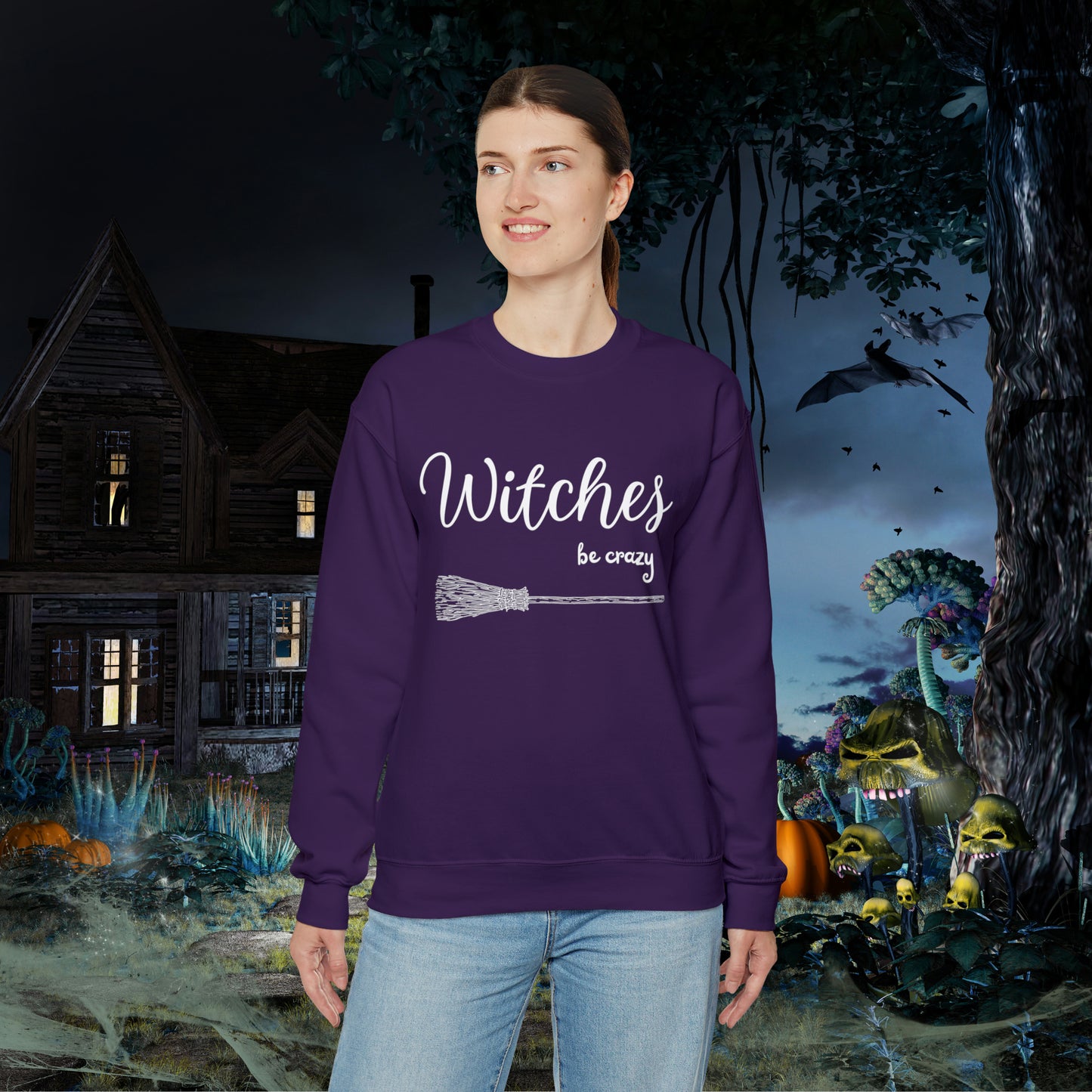 Witches Be Crazy Funny Halloween Sweatshirt