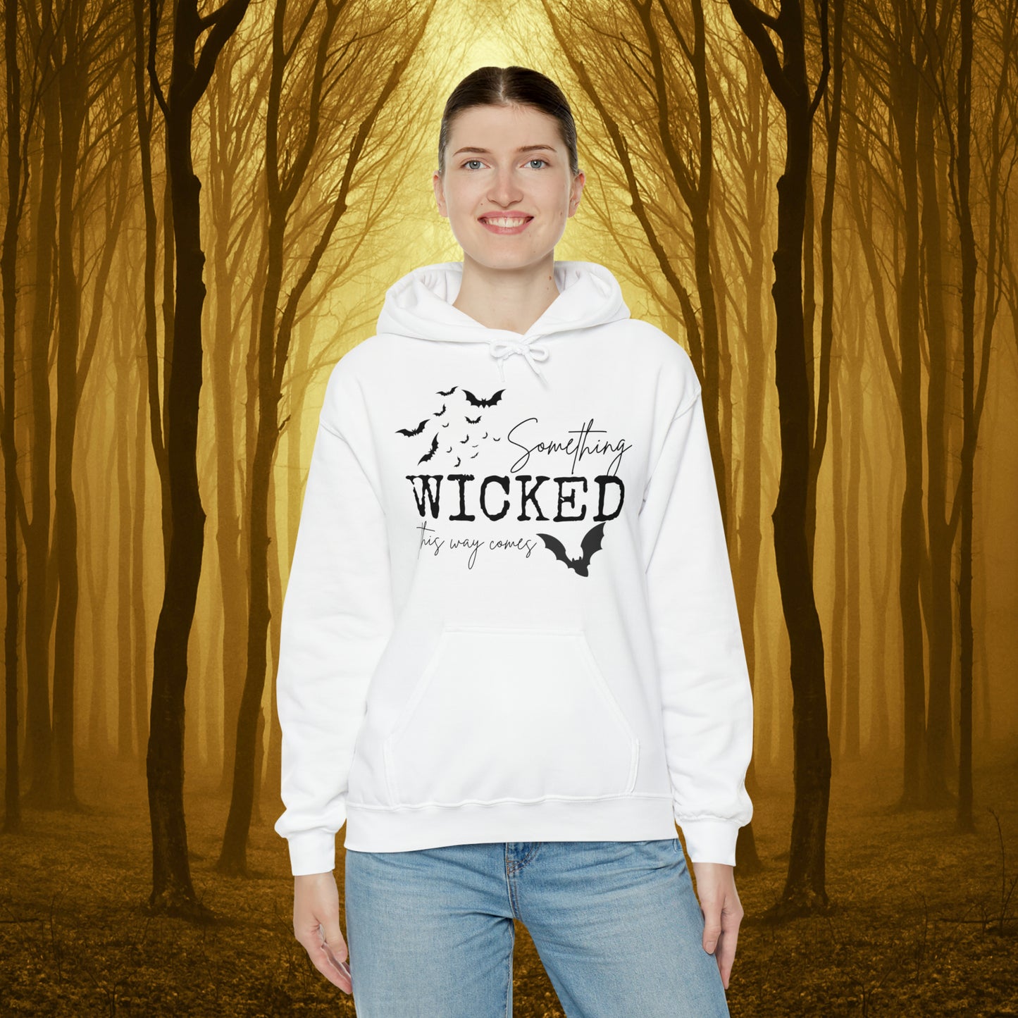 Something Wicked This Way Comes Spooky Hooded Sweatshirt