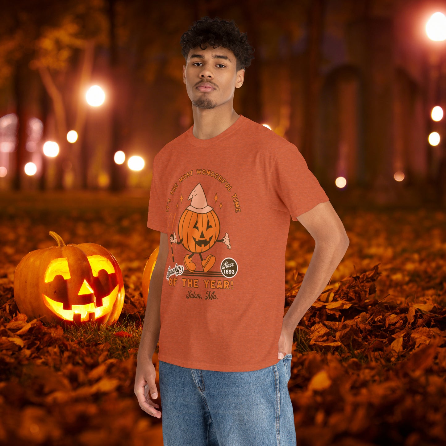 It's The Most Wonderful Time of The Year Spooky Since 1693 Salem, MA Retro Halloween Jack o Lantern Shirt