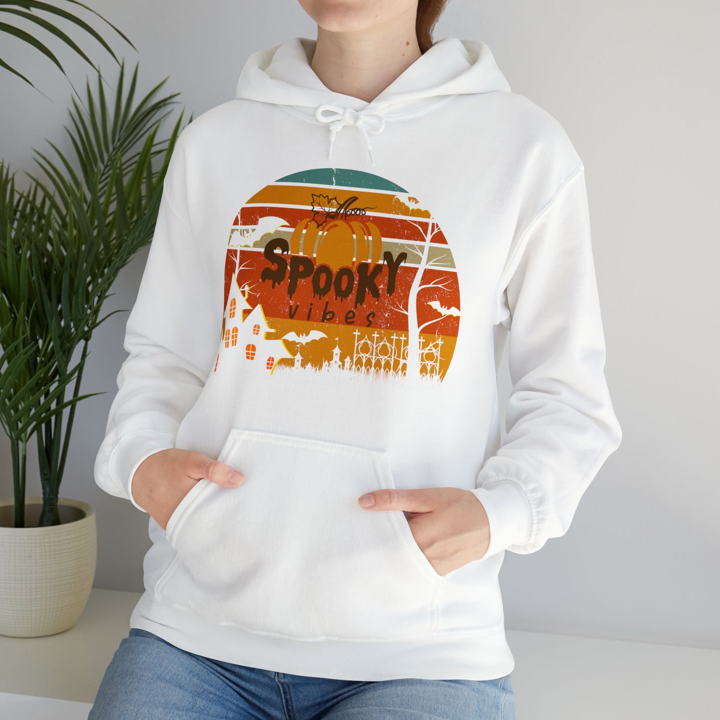 Retro Spooky Vibes Halloween Hoodie