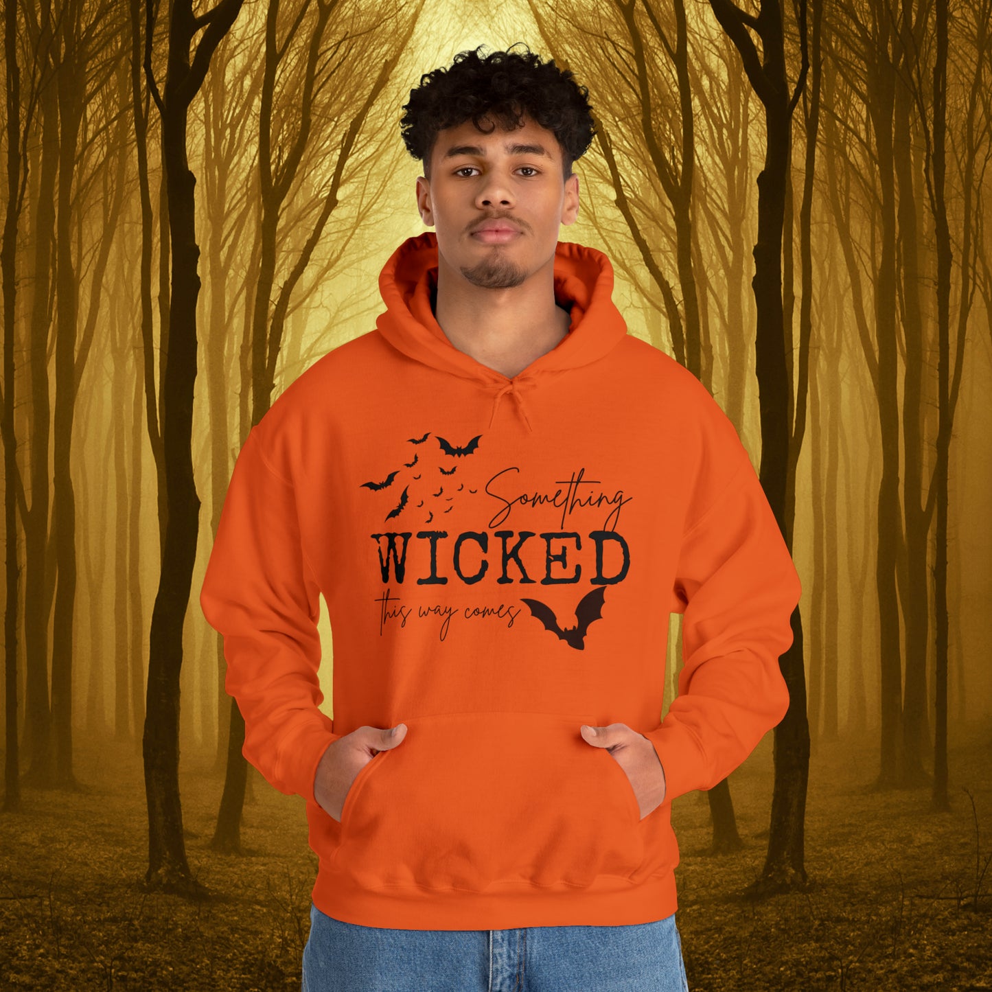 Something Wicked This Way Comes Spooky Hooded Sweatshirt