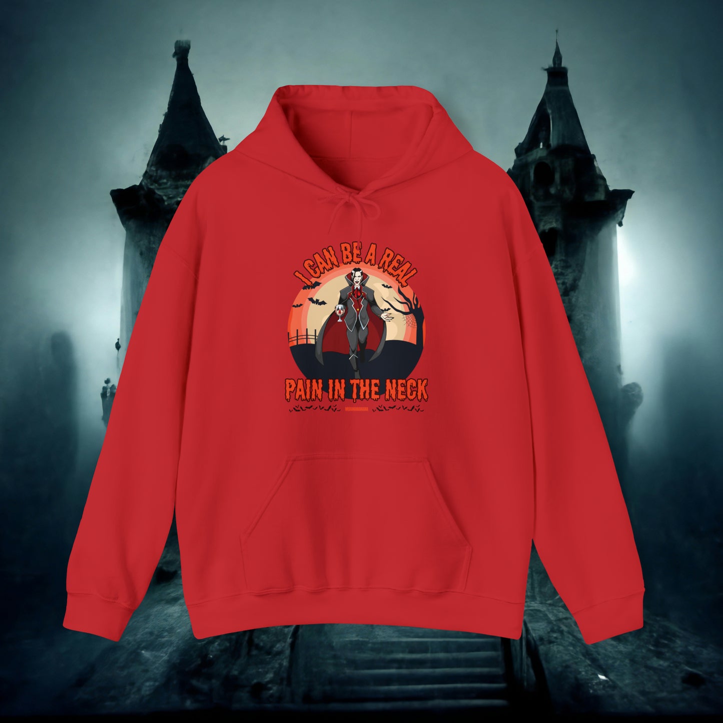 I Can Be A Real Pain In The Neck Muahahaha Vampire Dracula Funny Halloween Hoodie