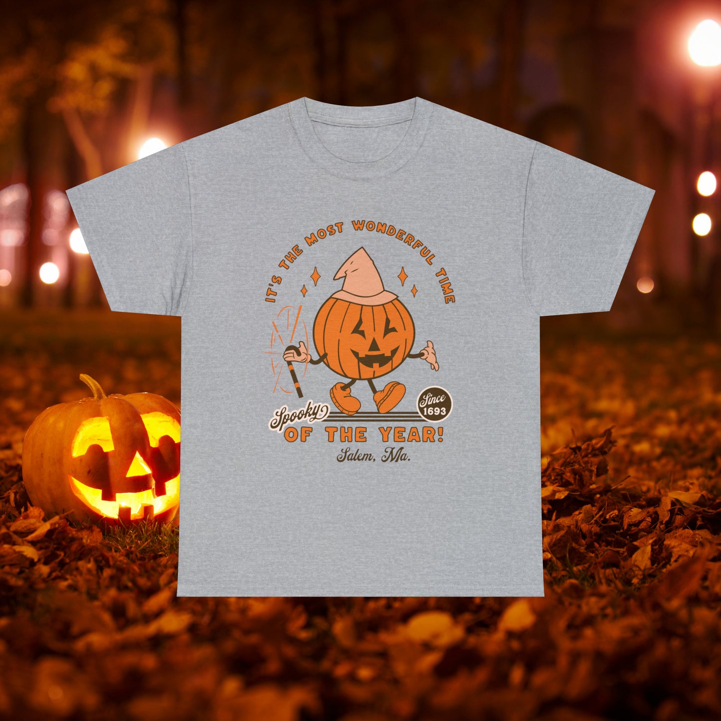 It's The Most Wonderful Time of The Year Spooky Since 1693 Salem, MA Retro Halloween Jack o Lantern Shirt