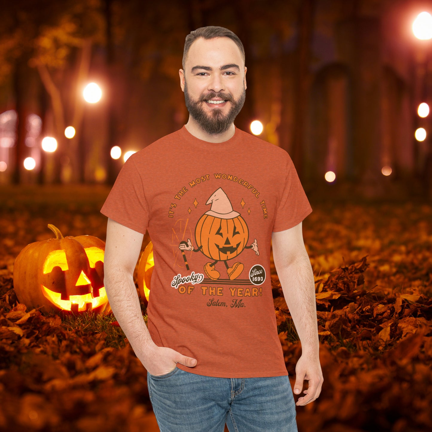 It's The Most Wonderful Time of The Year Spooky Since 1693 Salem, MA Retro Halloween Jack o Lantern Shirt