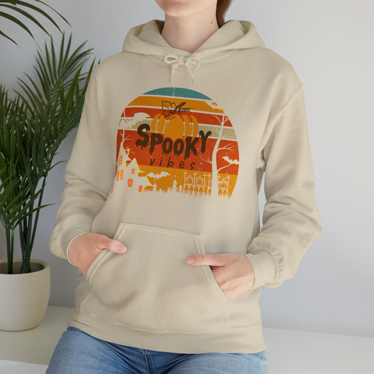 Retro Spooky Vibes Halloween Hoodie