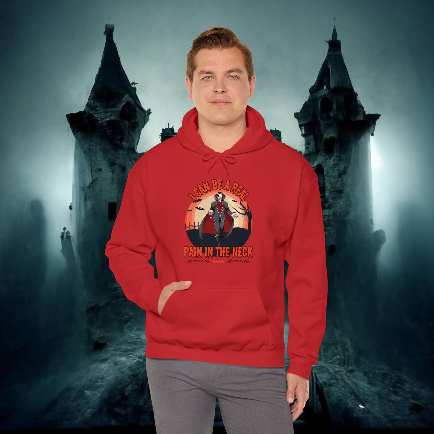 I Can Be A Real Pain In The Neck Muahahaha Vampire Dracula Funny Halloween Hoodie