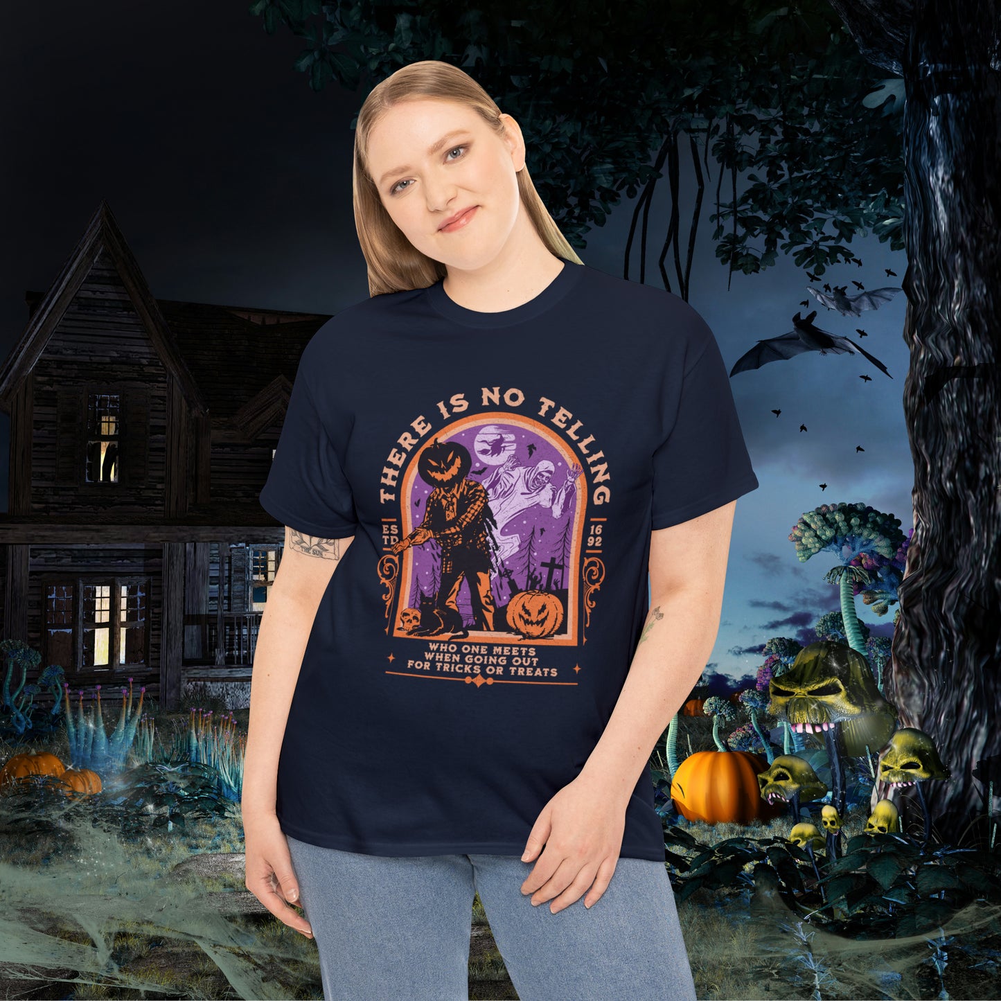 There Is No Telling Who One Meets When Going For Tricks Or Treats Pumpkinhead Spooky Halloween Shirt