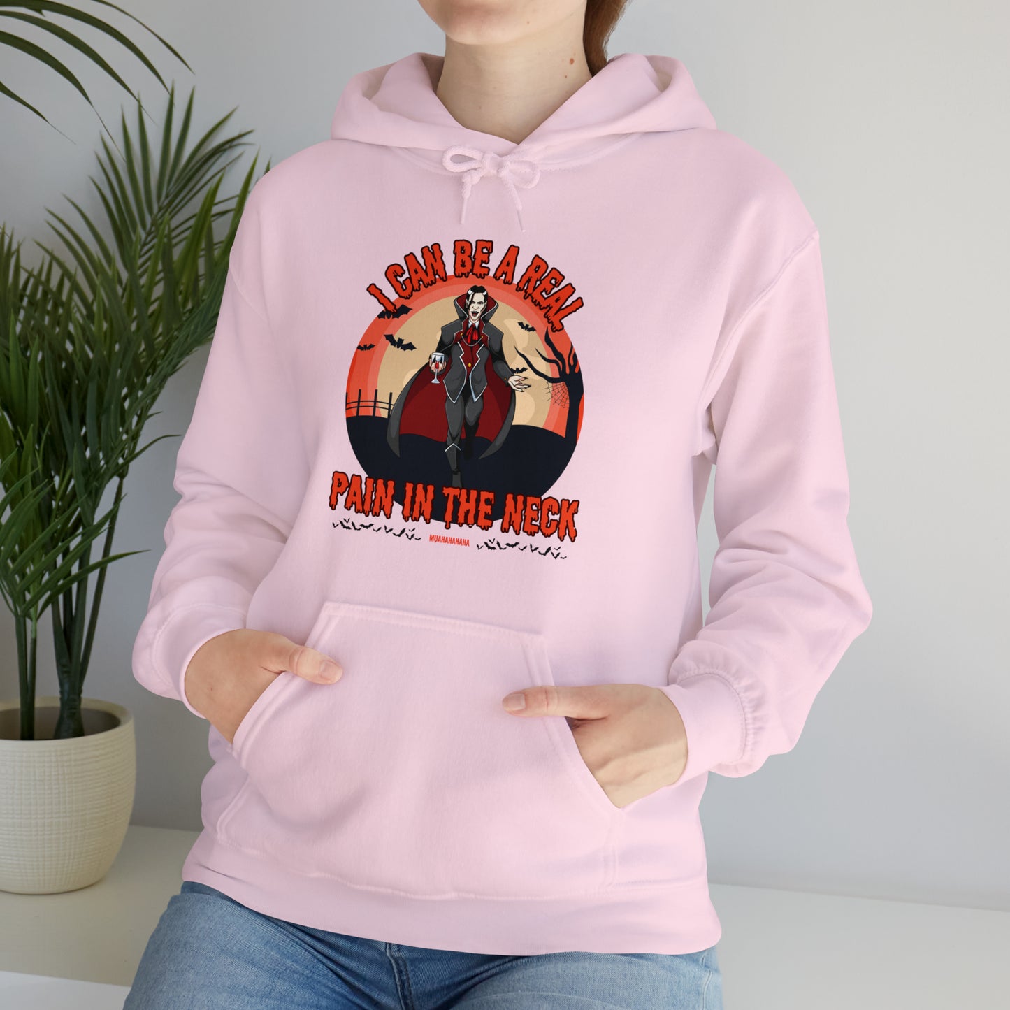 I Can Be A Real Pain In The Neck Muahahaha Vampire Dracula Funny Halloween Hoodie