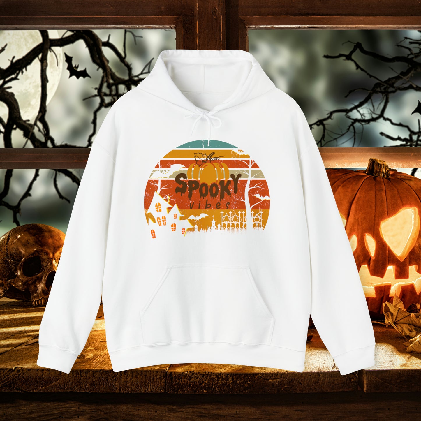 Retro Spooky Vibes Halloween Hoodie