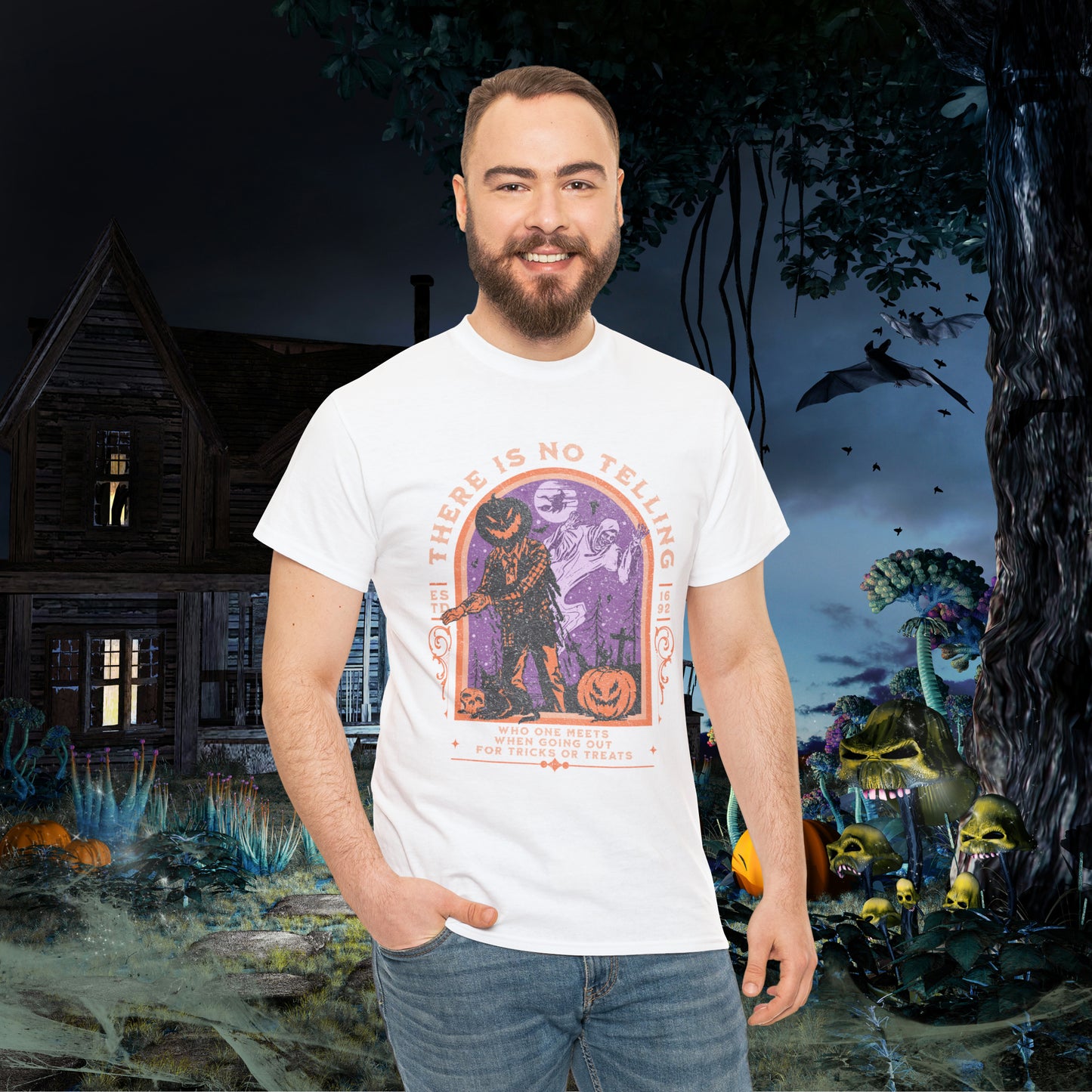 There Is No Telling Who One Meets When Going For Tricks Or Treats Pumpkinhead Spooky Halloween Shirt