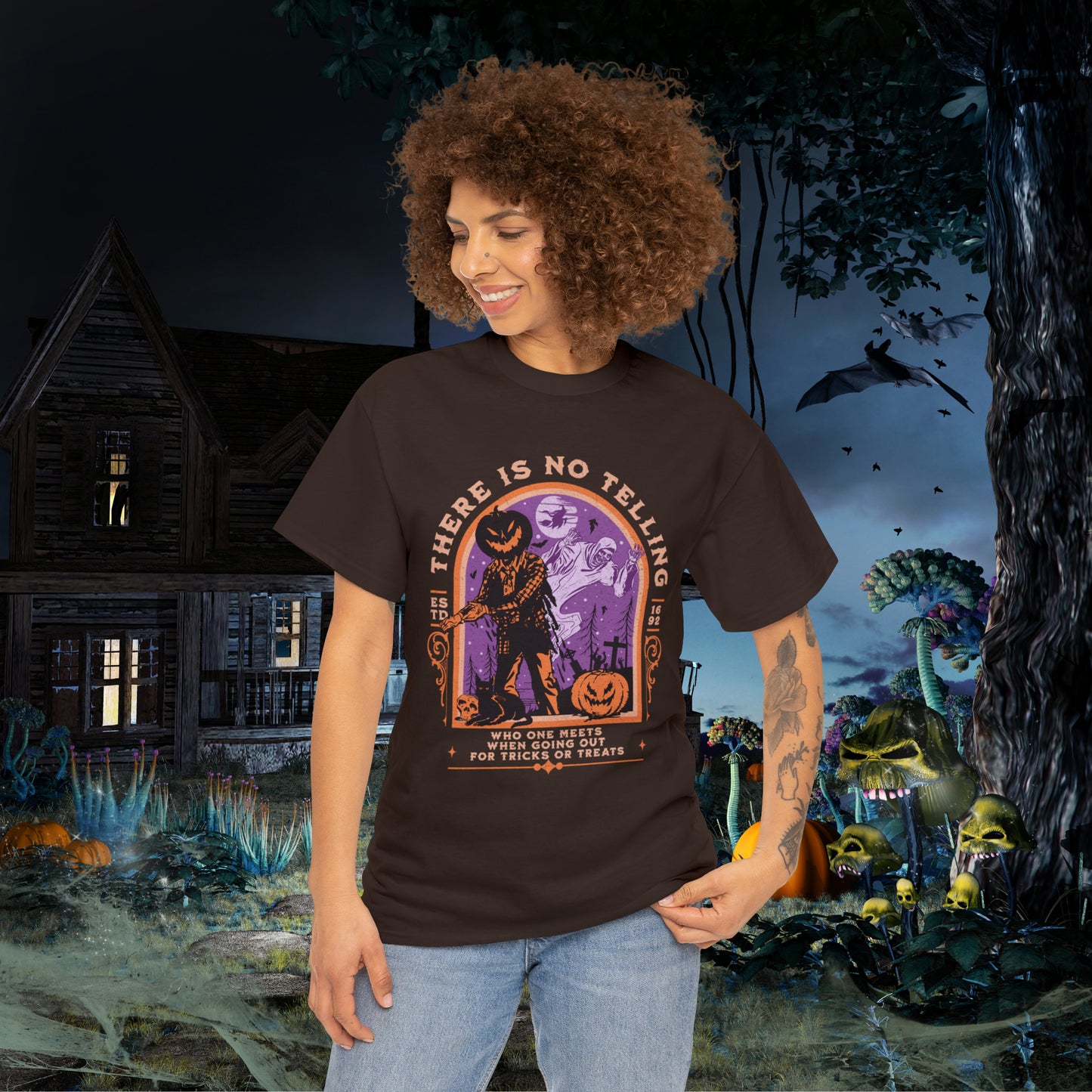 There Is No Telling Who One Meets When Going For Tricks Or Treats Pumpkinhead Spooky Halloween Shirt