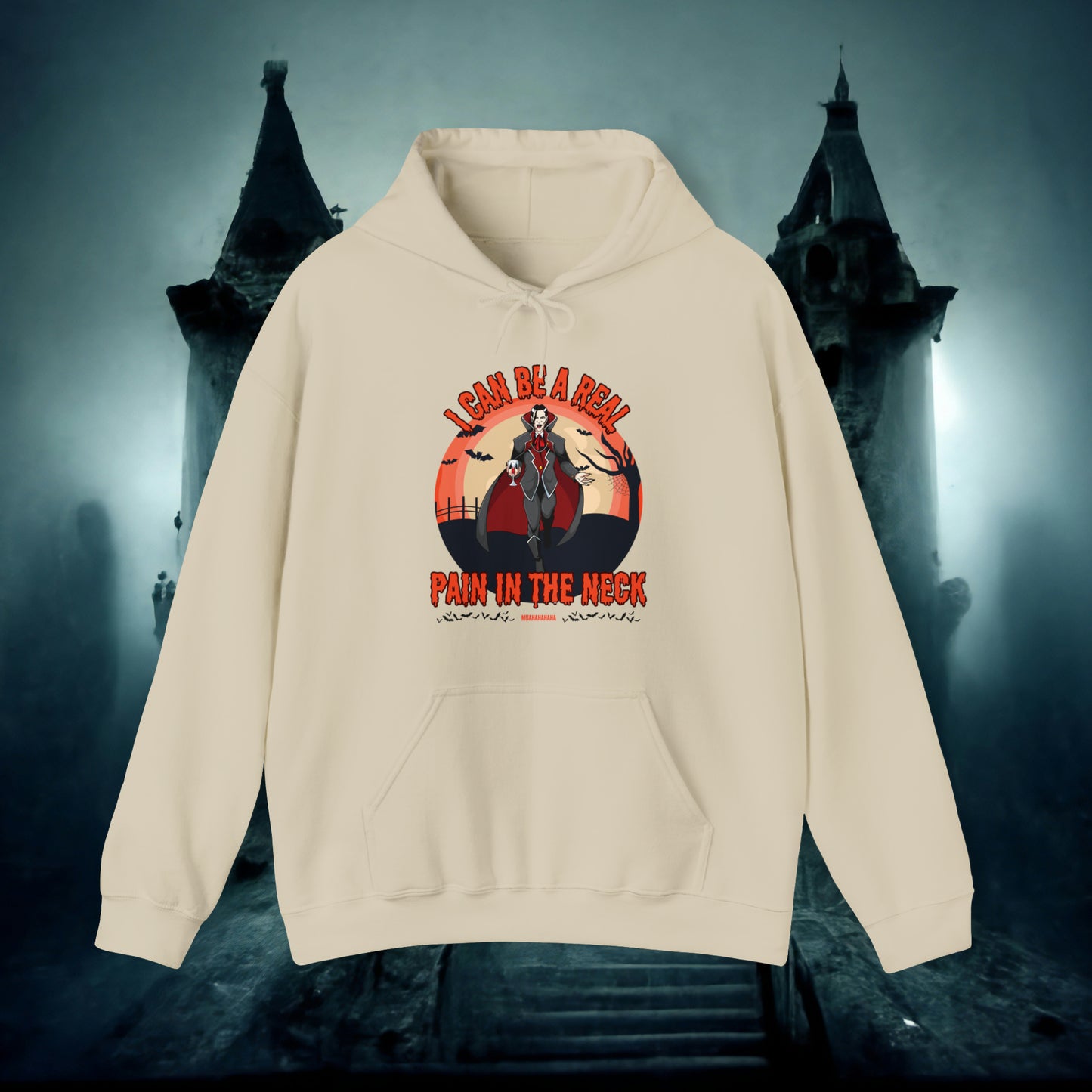 I Can Be A Real Pain In The Neck Muahahaha Vampire Dracula Funny Halloween Hoodie