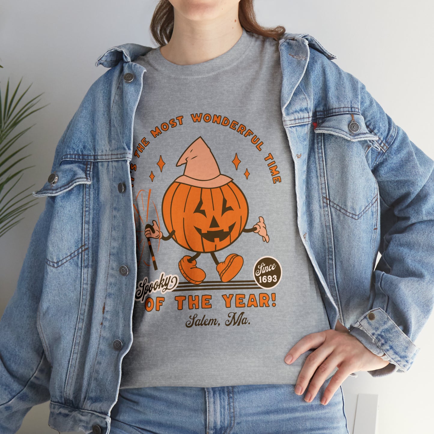 It's The Most Wonderful Time of The Year Spooky Since 1693 Salem, MA Retro Halloween Jack o Lantern Shirt