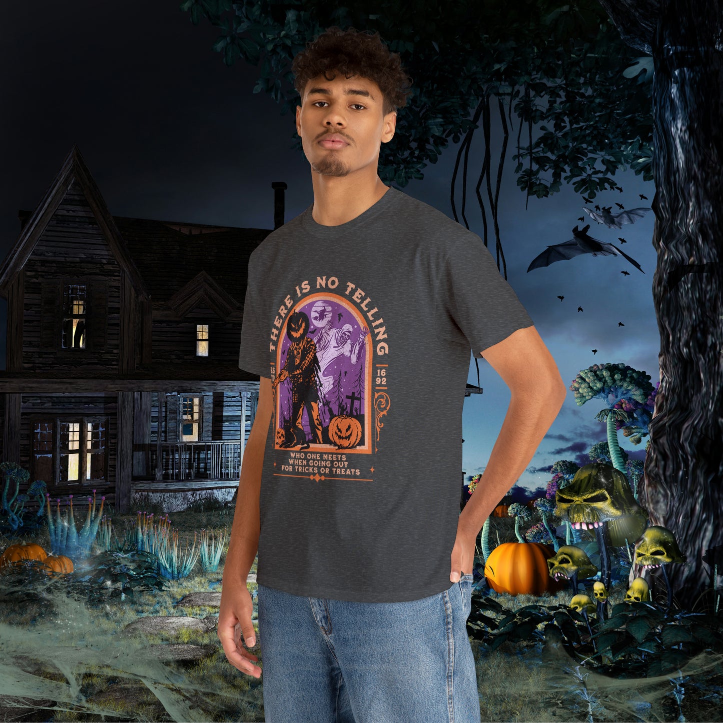 There Is No Telling Who One Meets When Going For Tricks Or Treats Pumpkinhead Spooky Halloween Shirt