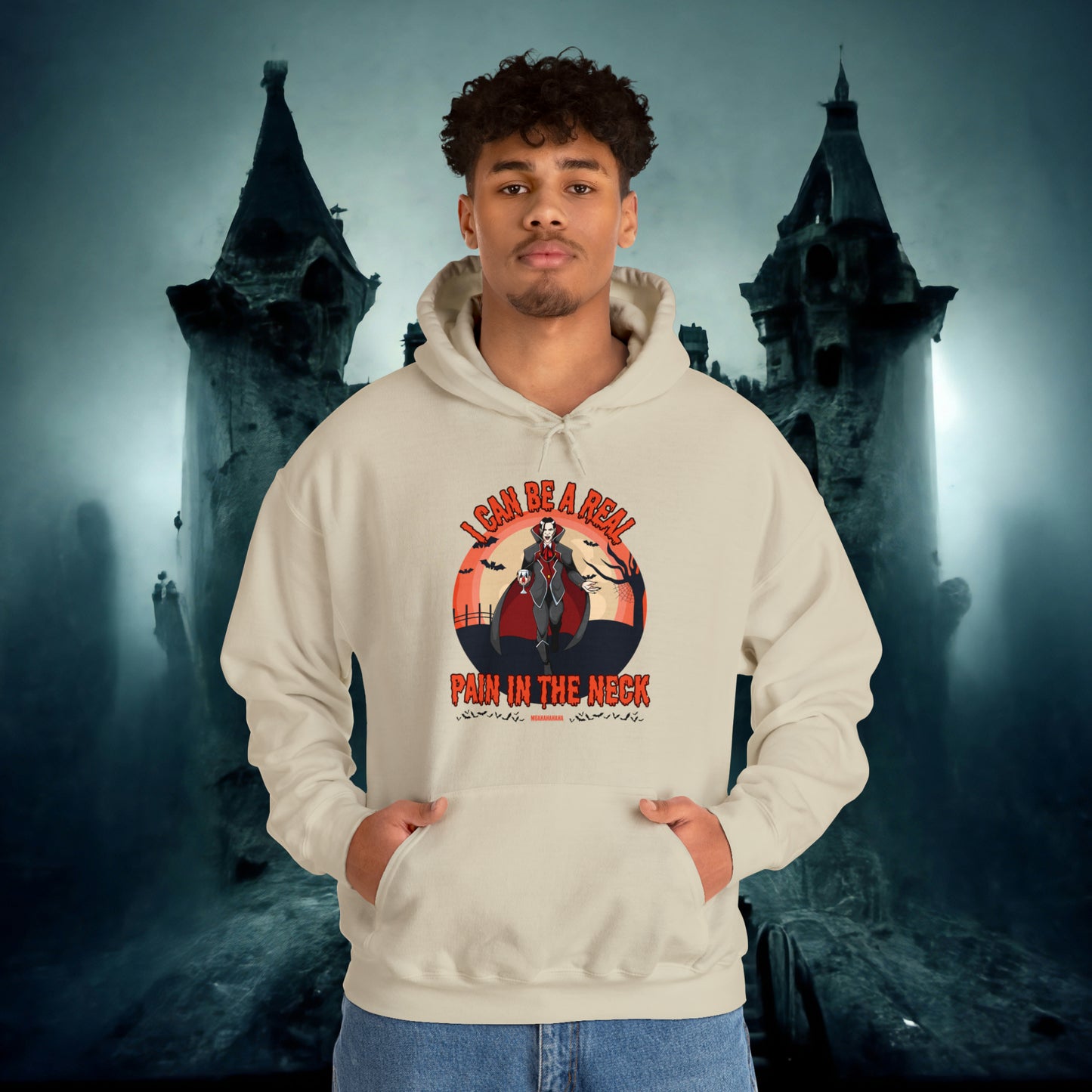 I Can Be A Real Pain In The Neck Muahahaha Vampire Dracula Funny Halloween Hoodie