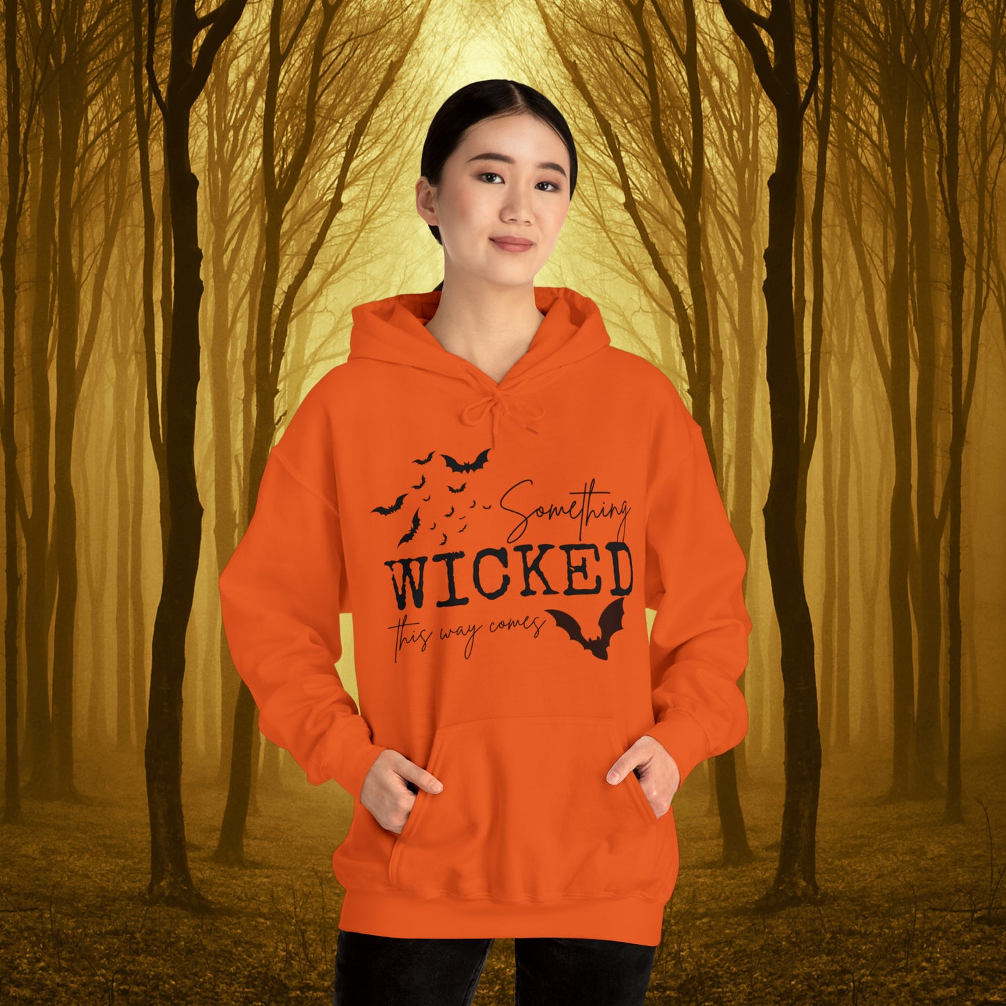 Something Wicked This Way Comes Spooky Hooded Sweatshirt