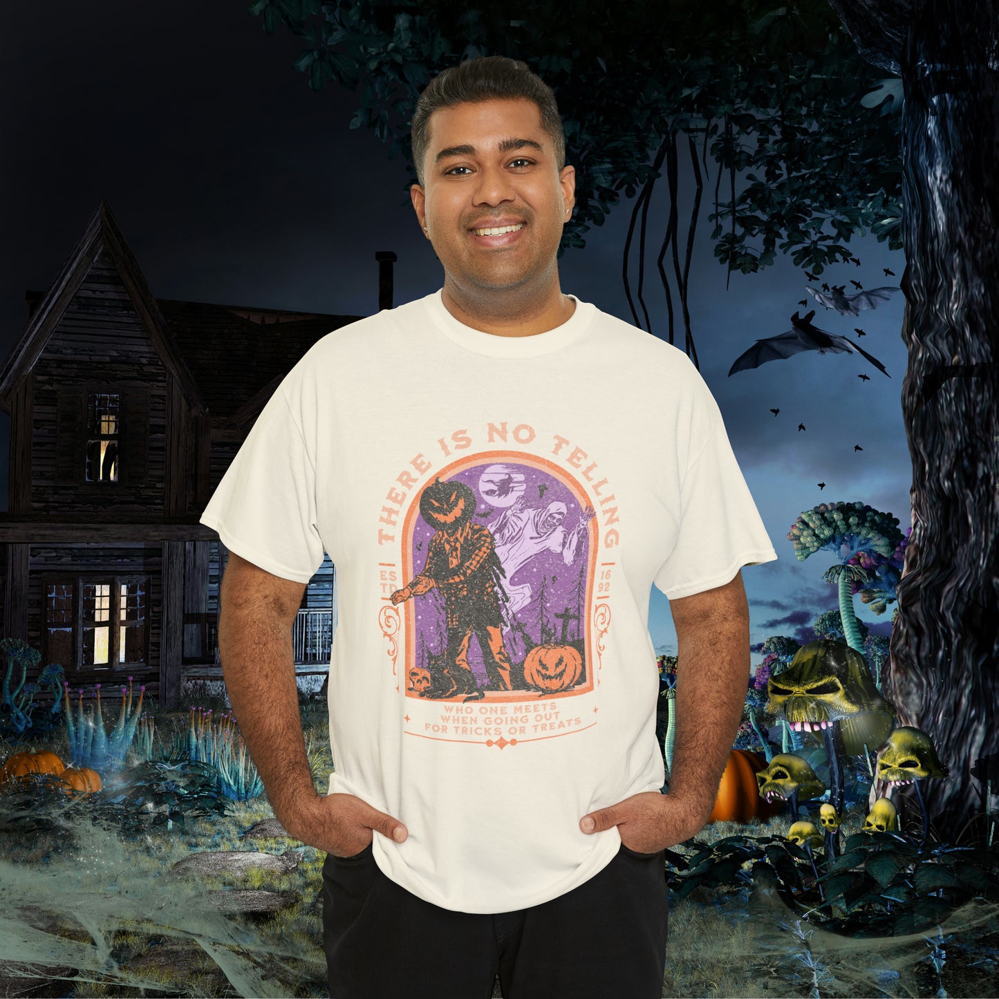 There Is No Telling Who One Meets When Going For Tricks Or Treats Pumpkinhead Spooky Halloween Shirt