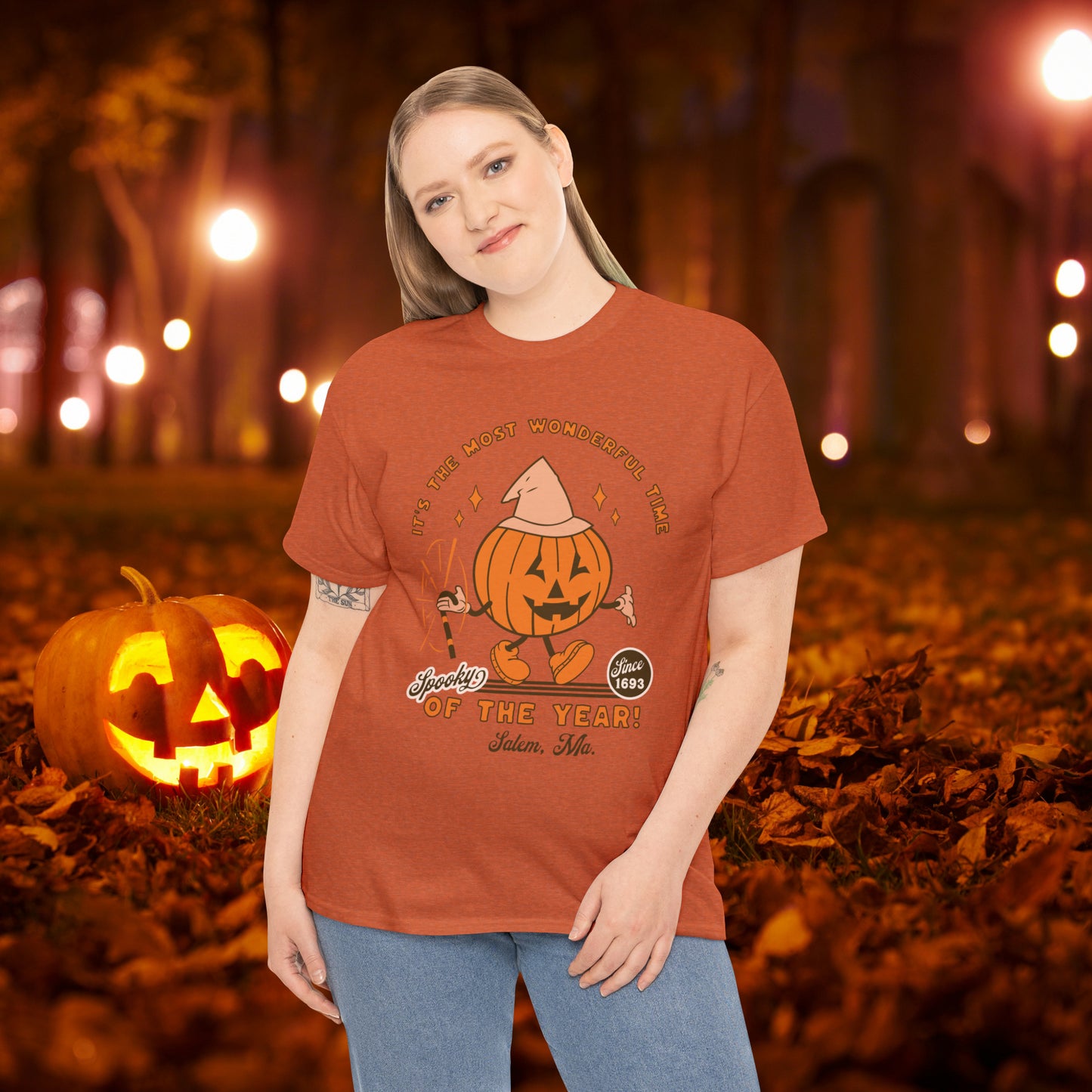 It's The Most Wonderful Time of The Year Spooky Since 1693 Salem, MA Retro Halloween Jack o Lantern Shirt