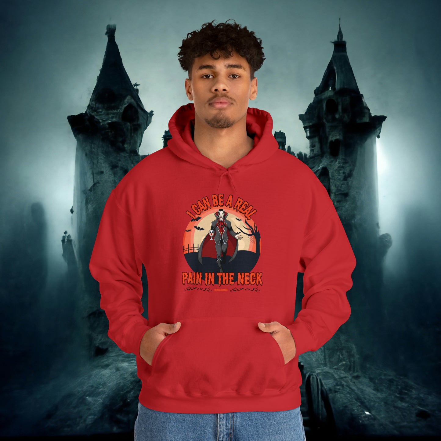 I Can Be A Real Pain In The Neck Muahahaha Vampire Dracula Funny Halloween Hoodie