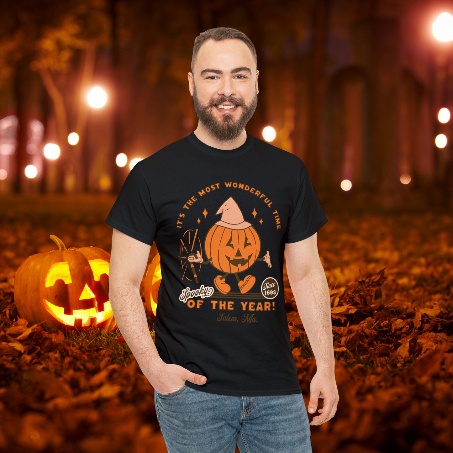 It's The Most Wonderful Time of The Year Spooky Since 1693 Salem, MA Retro Halloween Jack o Lantern Shirt