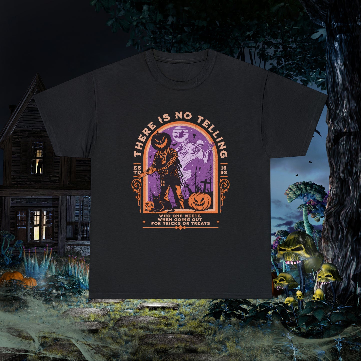 There Is No Telling Who One Meets When Going For Tricks Or Treats Pumpkinhead Spooky Halloween Shirt