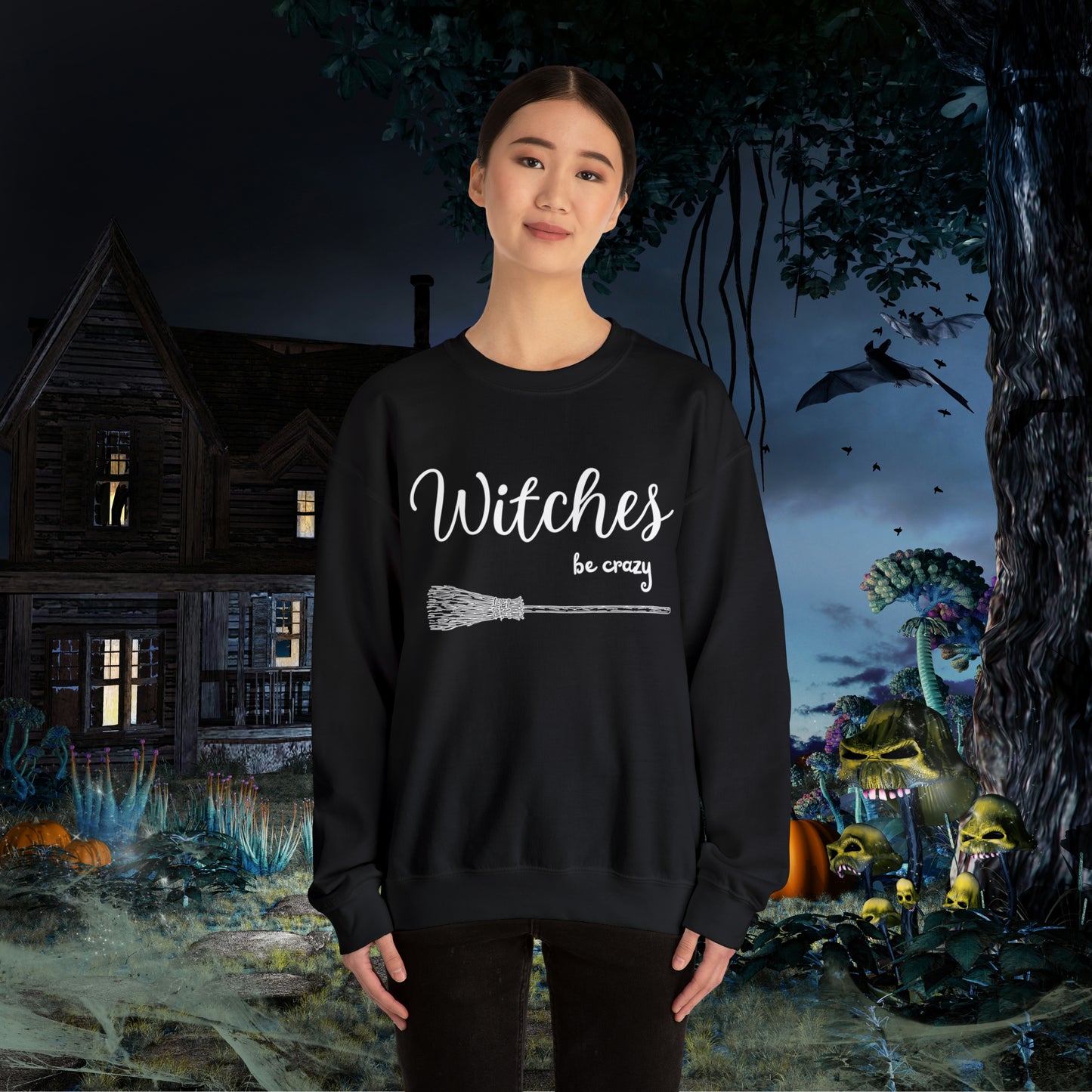 Witches Be Crazy Funny Halloween Sweatshirt