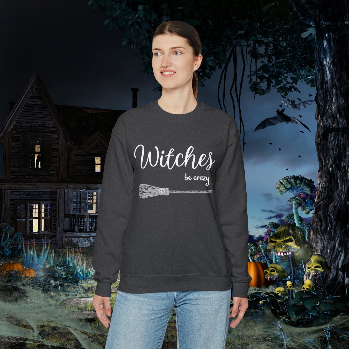 Witches Be Crazy Funny Halloween Sweatshirt