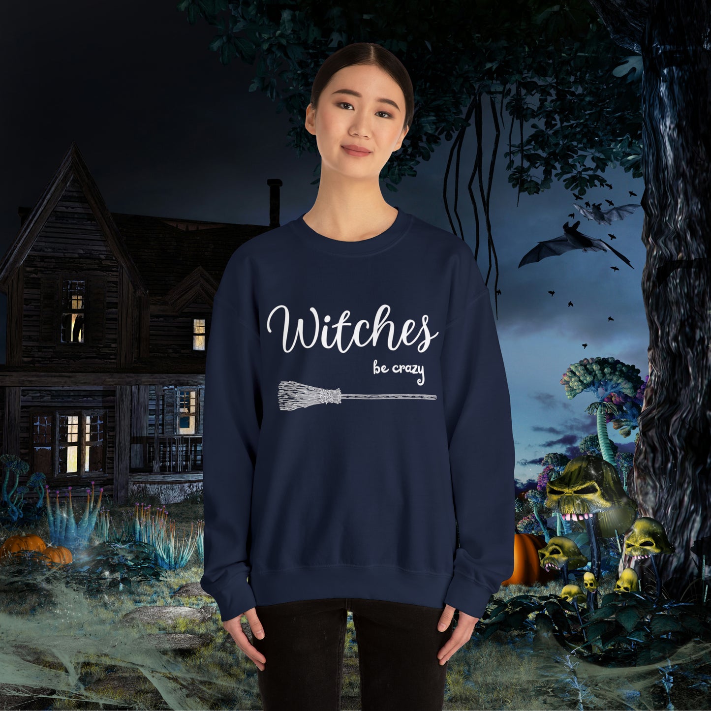 Witches Be Crazy Funny Halloween Sweatshirt