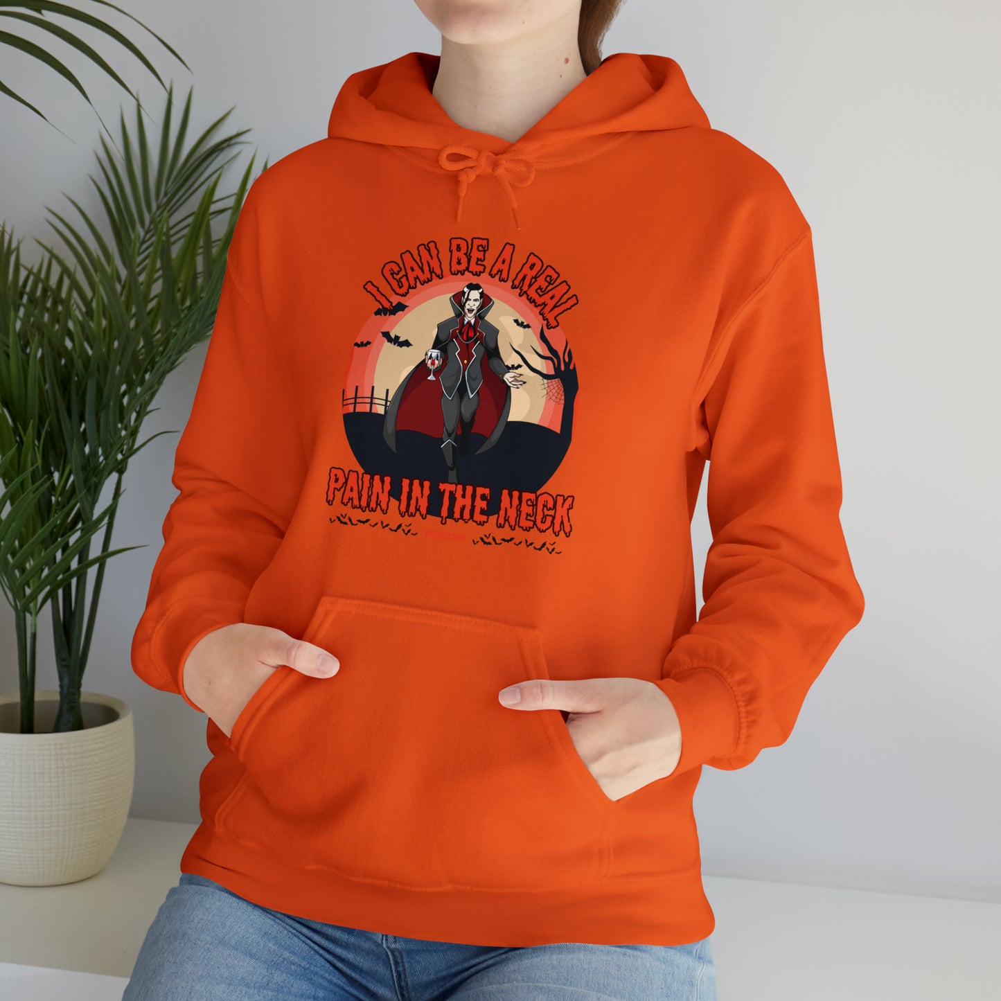 I Can Be A Real Pain In The Neck Muahahaha Vampire Dracula Funny Halloween Hoodie