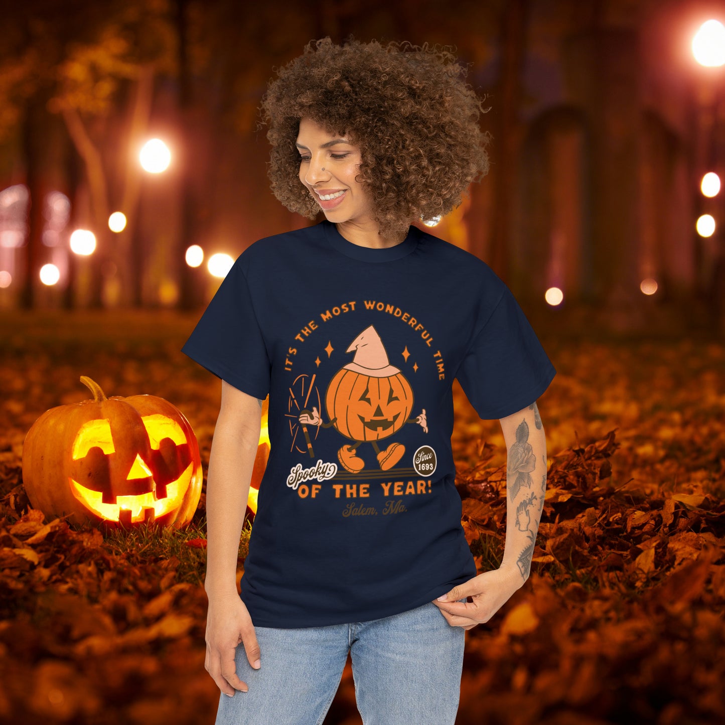 It's The Most Wonderful Time of The Year Spooky Since 1693 Salem, MA Retro Halloween Jack o Lantern Shirt