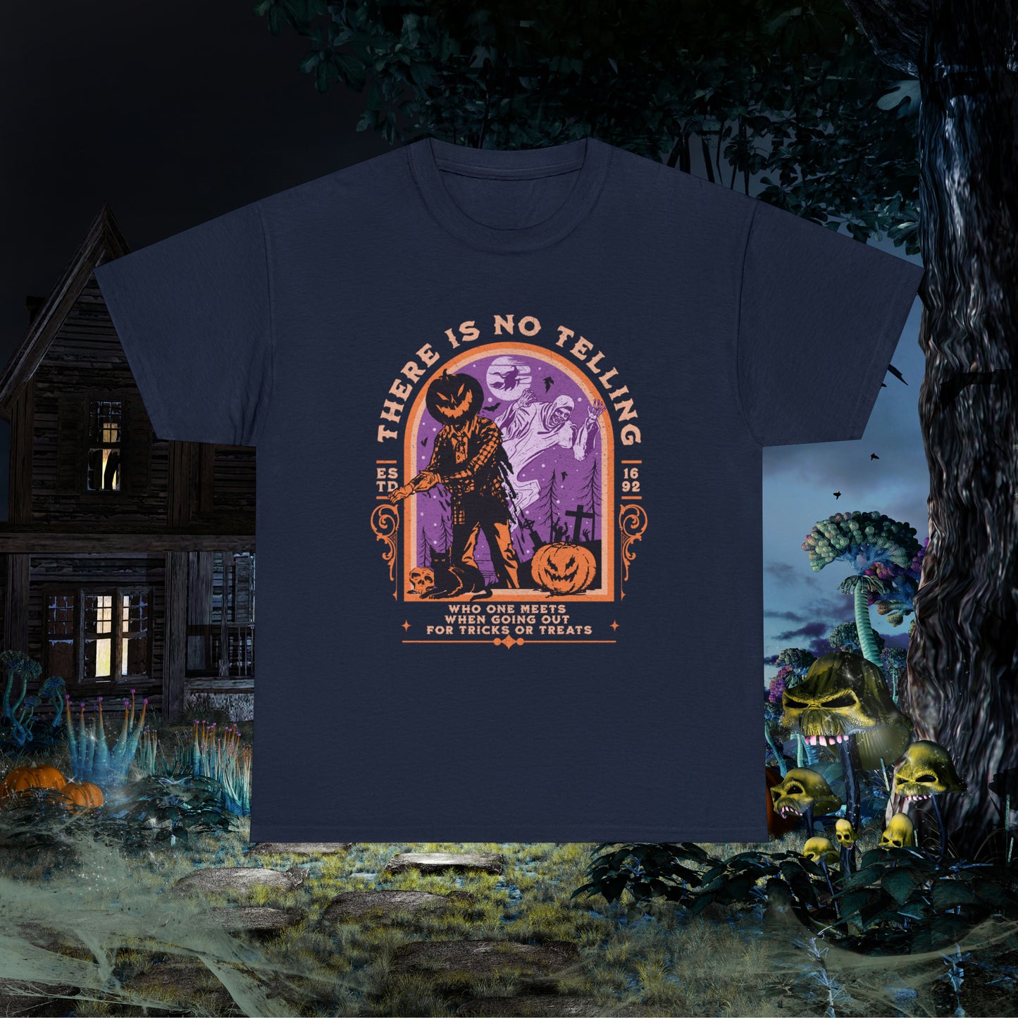 There Is No Telling Who One Meets When Going For Tricks Or Treats Pumpkinhead Spooky Halloween Shirt