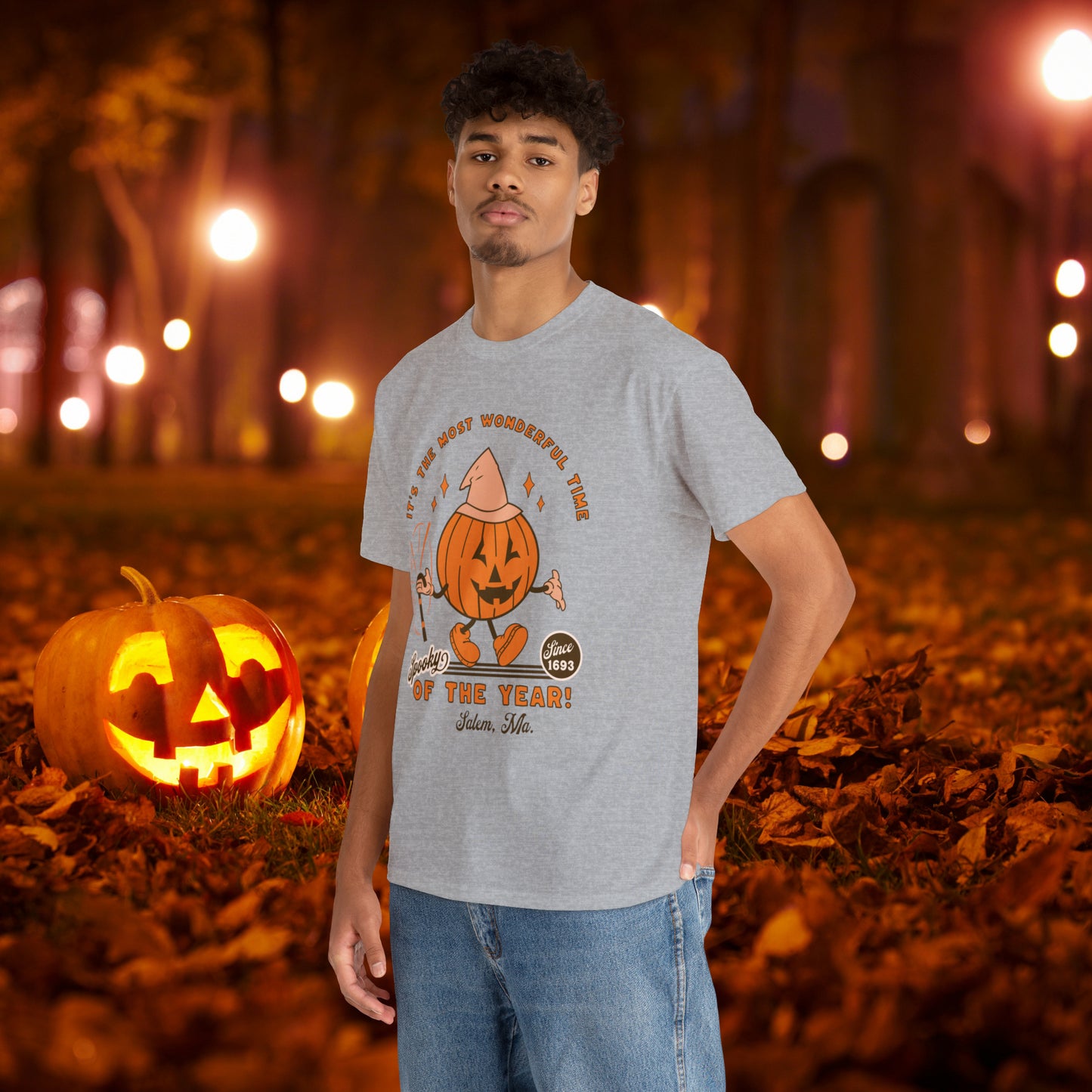 It's The Most Wonderful Time of The Year Spooky Since 1693 Salem, MA Retro Halloween Jack o Lantern Shirt