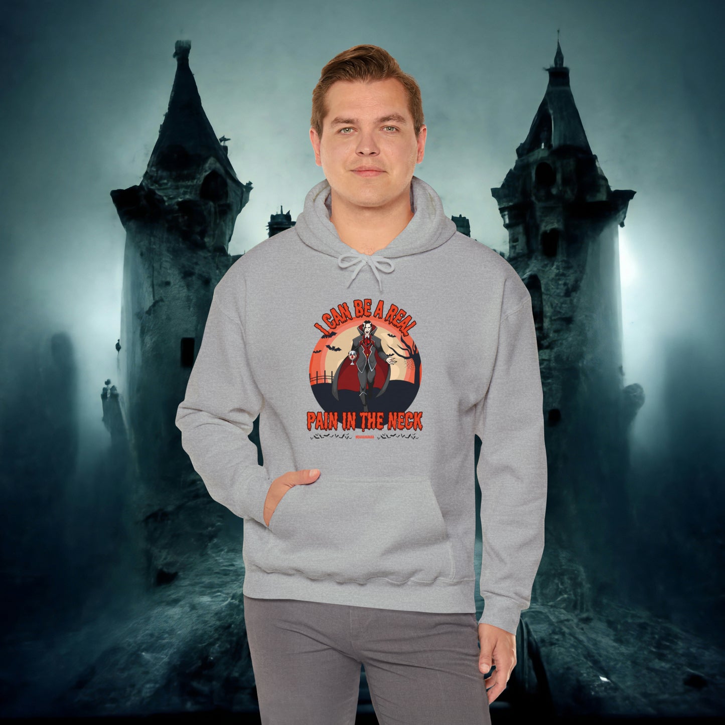 I Can Be A Real Pain In The Neck Muahahaha Vampire Dracula Funny Halloween Hoodie