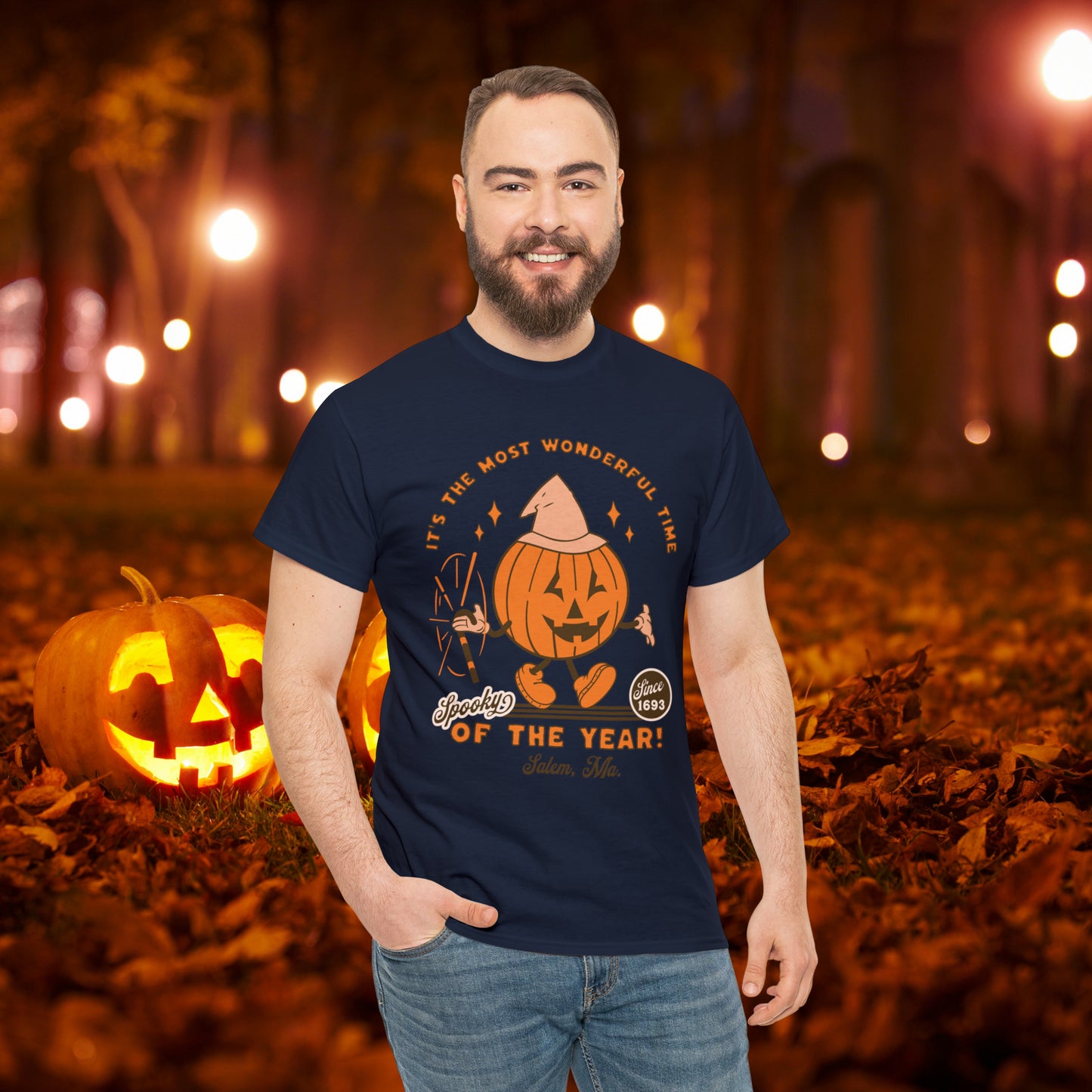 It's The Most Wonderful Time of The Year Spooky Since 1693 Salem, MA Retro Halloween Jack o Lantern Shirt